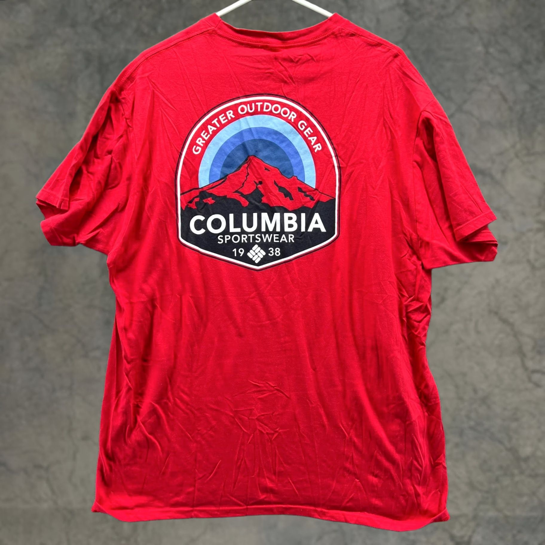Vintage Columbia Shirt Mens XL Red Crewneck Outdoor Cotton Logo Short Sleeve T‑Shirt GX Size US XL / EU 56 / 4 - 1 Thumbnail