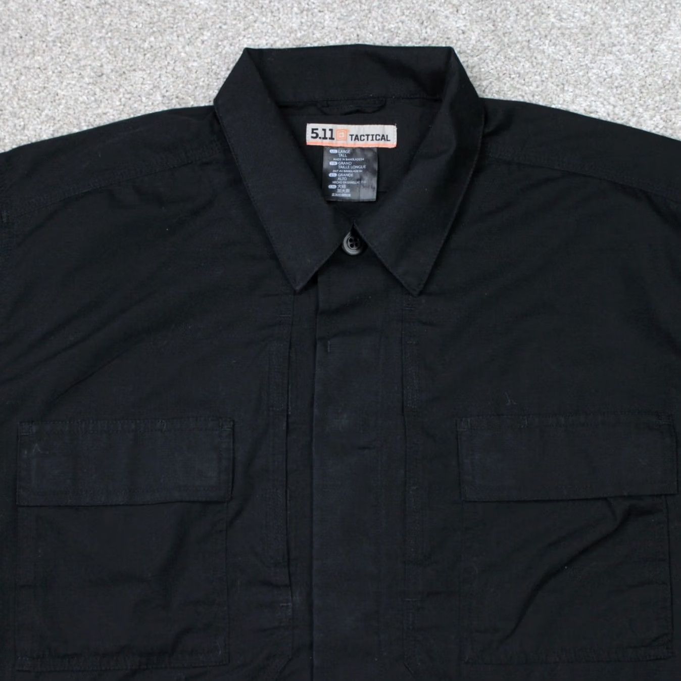 Vintage 5.11 Tactical Shirt Mens Large-Tall LT Black Long Sleeve Button Up Double Pocket Size US L / EU 52-54 / 3 - 4 Thumbnail