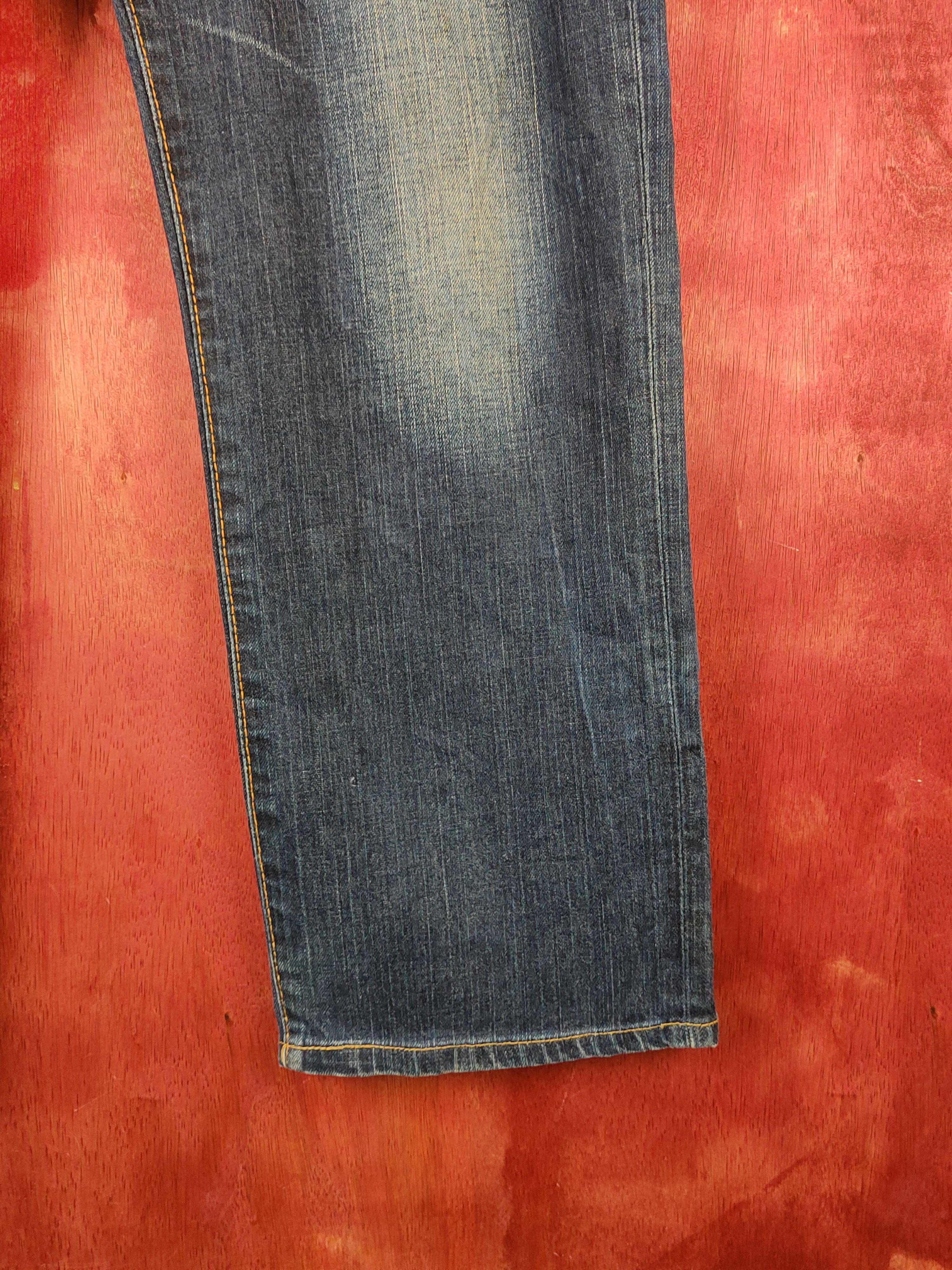 Edwin Edwin Dark Blue Distressed Ripped Jeans #S2249 Size US 37 - 6 Thumbnail