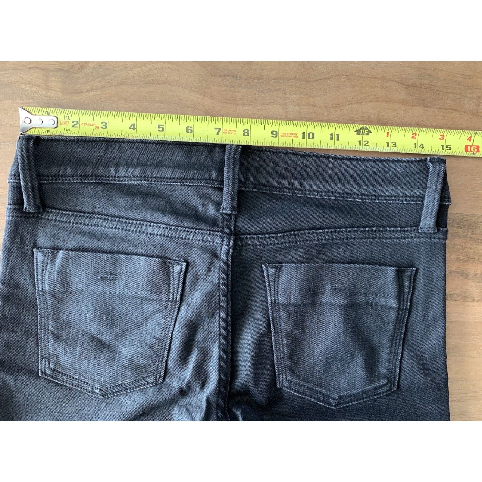 Banana Republic VINTAGE Banana Republic Jeans Womens 28x28 Slim Mid Rise Black Denim Pants Slimming Skinny Jeans Size 28" / US 6 / IT 42 - 6 Thumbnail