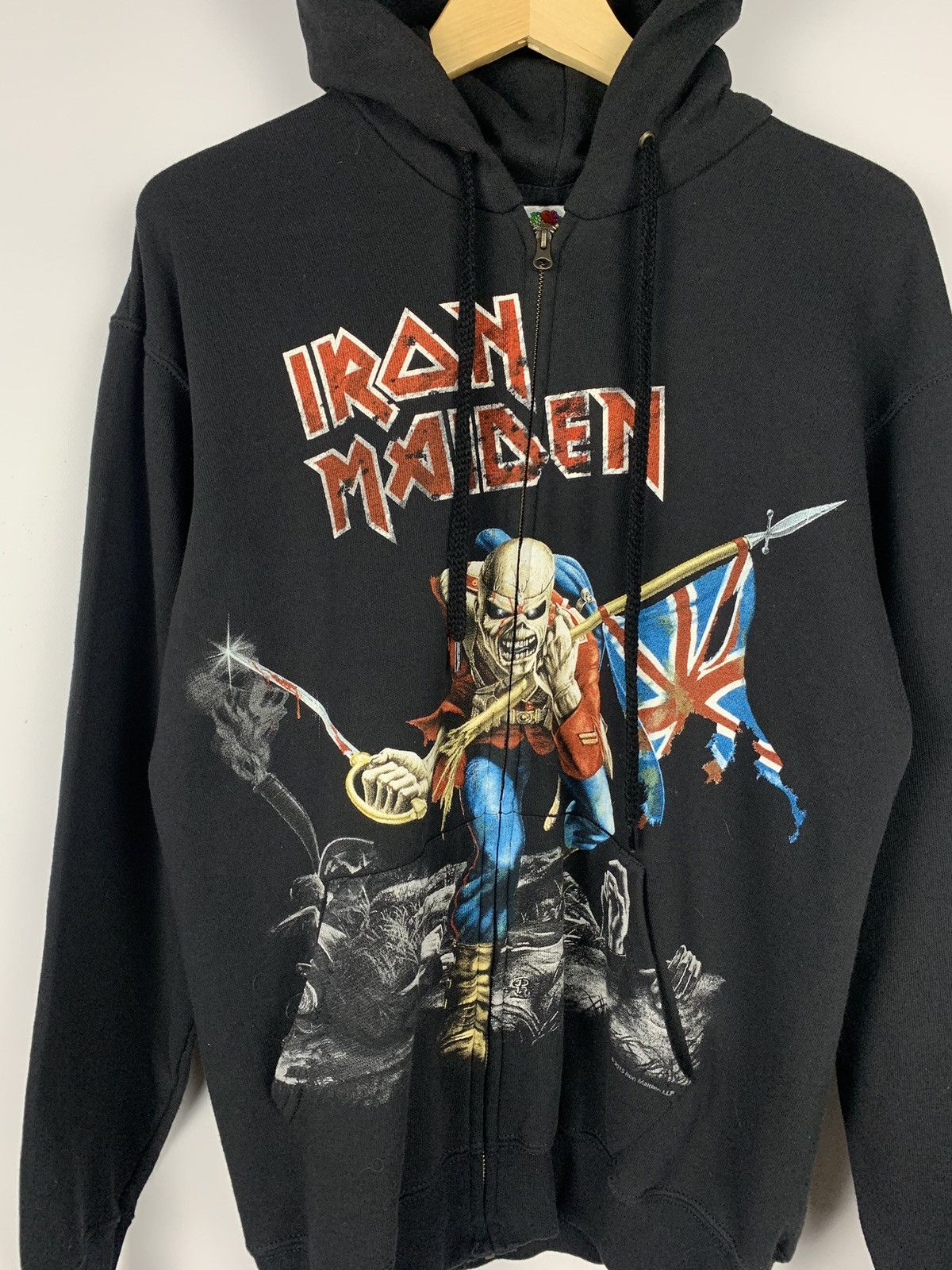Band Tees Vintage Iron Maiden Rock Band Zip Up Hoodie Y2K Skulls Black Size US M / EU 48-50 / 2 - 4 Thumbnail