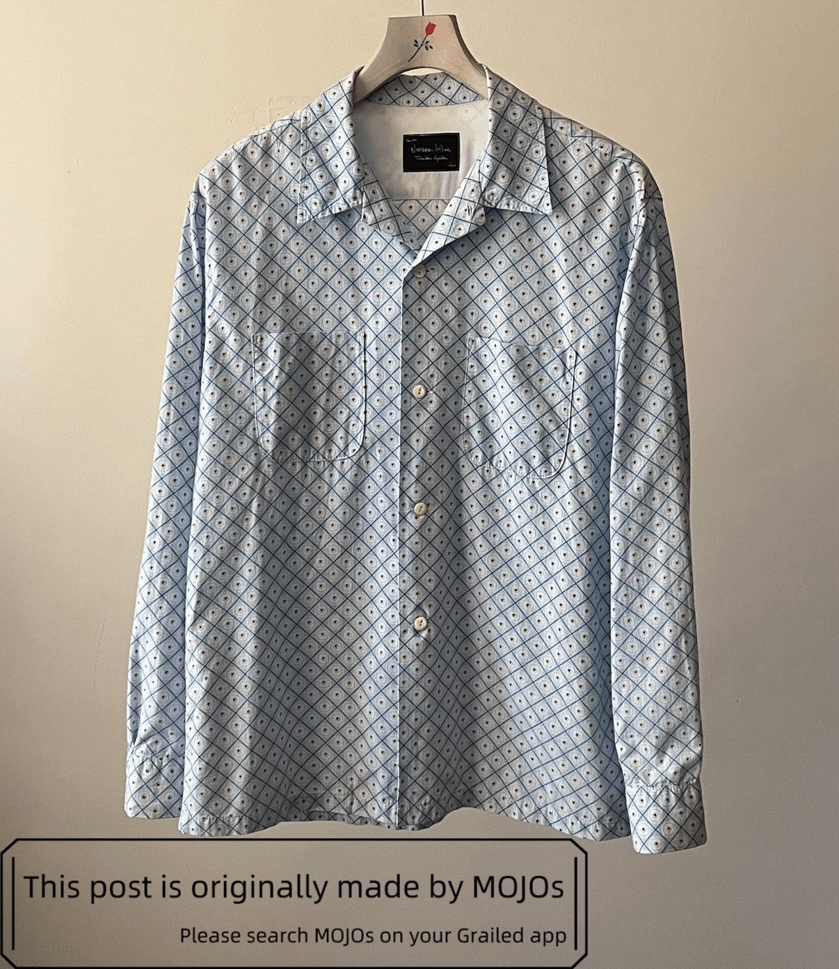 トップス archive Number Nine 03AW  Grid Shirt Number (N)ine Number (N)ine Sz 5 Number Nine 03AW Crying Heart