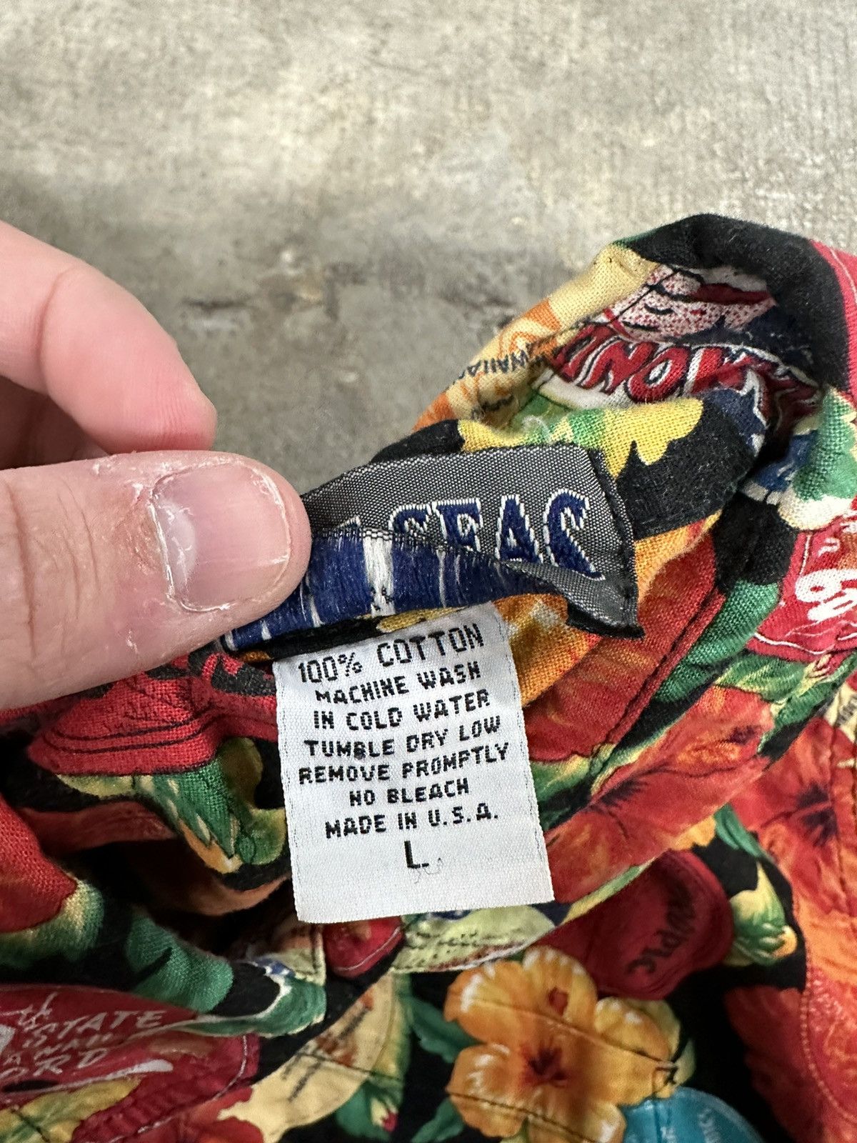 Vintage Vintage 90s High Seas All Over Print Hawaiian Button Up Size US L / EU 52-54 / 3 - 11 Thumbnail