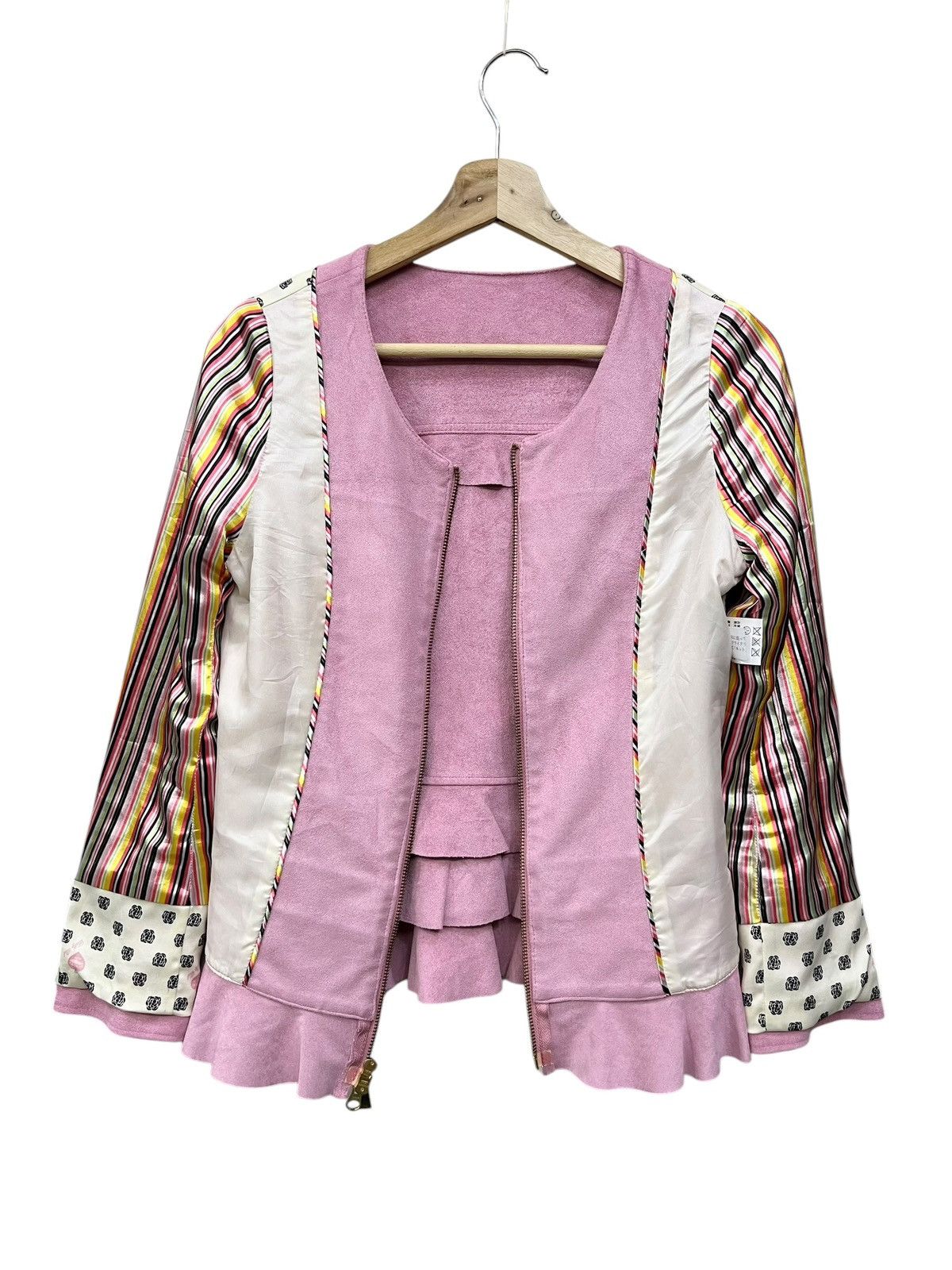 Anna Sui Dolly Girl by Anna Sui Frill Ruffle FauxSuede Jacket Archive Size XS / US 0-2 / IT 36-38 - 7 Thumbnail