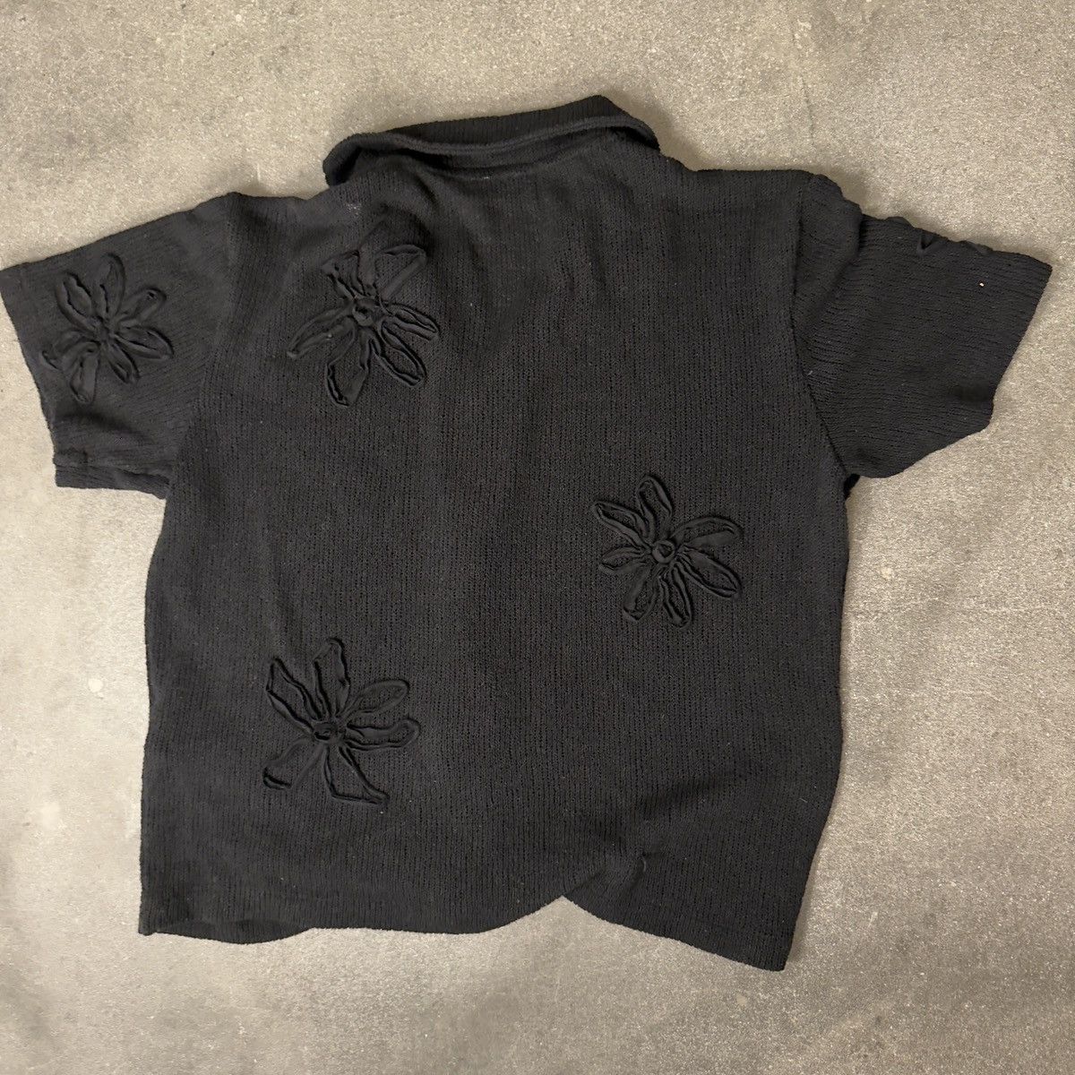 Sandro Sandro Mesh Flower Shirt Black Size US M / EU 48-50 / 2 - 5 Thumbnail