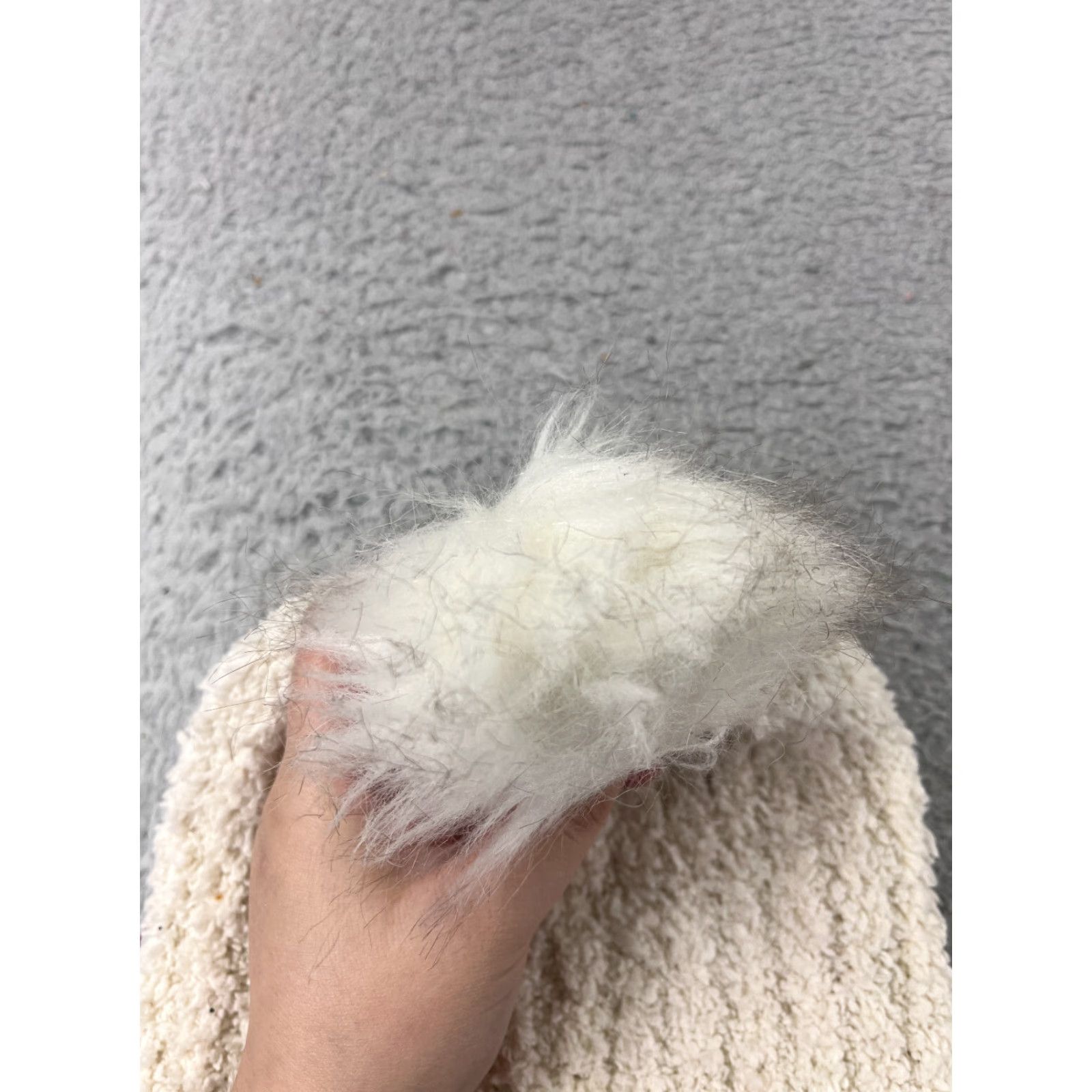 Vintage Beanie Hat Unbranded Beanie Adult One Size White Knit 100% Polyester Faux Fur Pom Winter Ski Womens Size ONE SIZE - 2 Thumbnail
