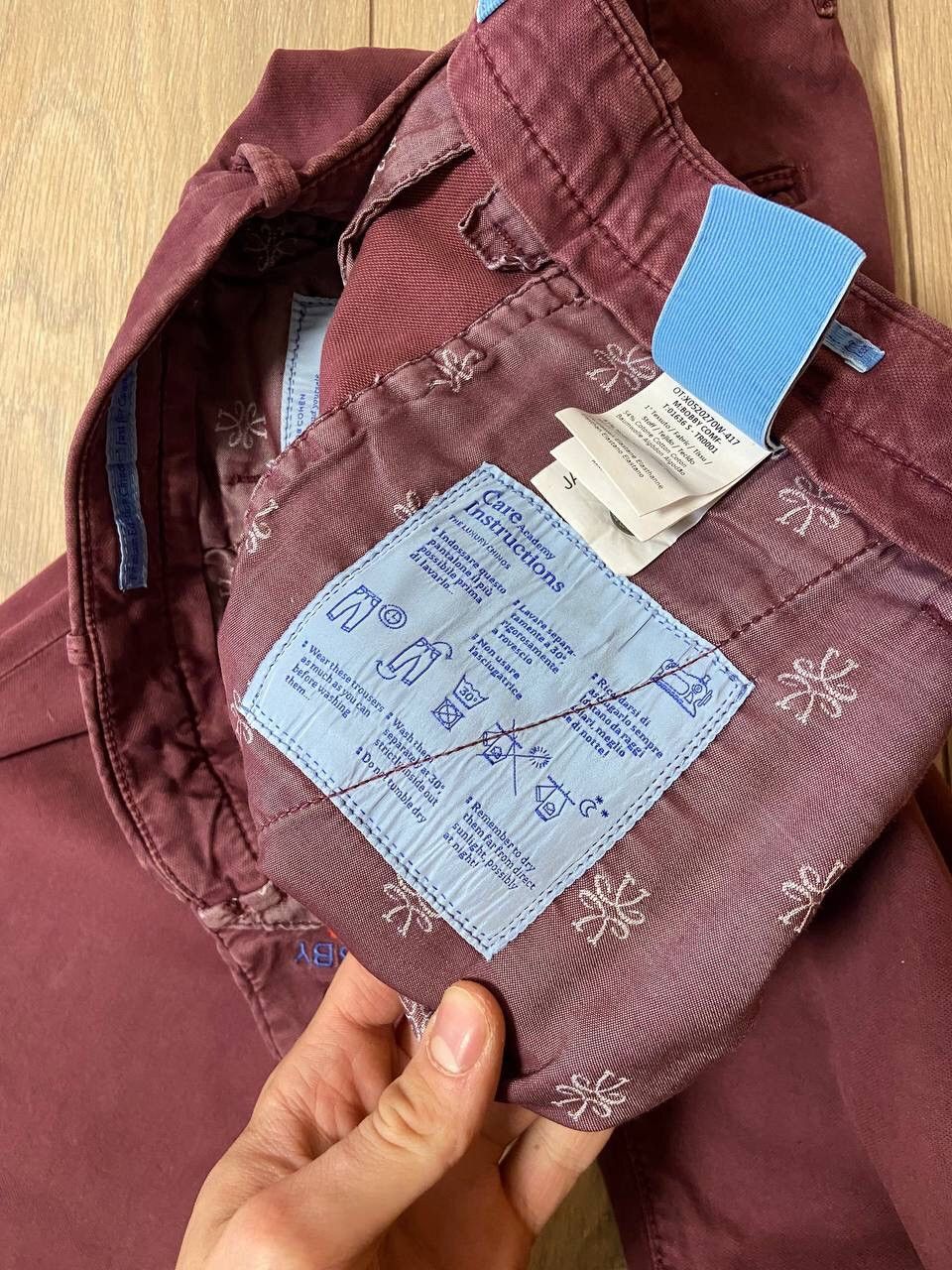 Jacob Cohen Jacob Cohen Light Washed Burgundy Bobby Model Pants Size US 35 - 8 Thumbnail