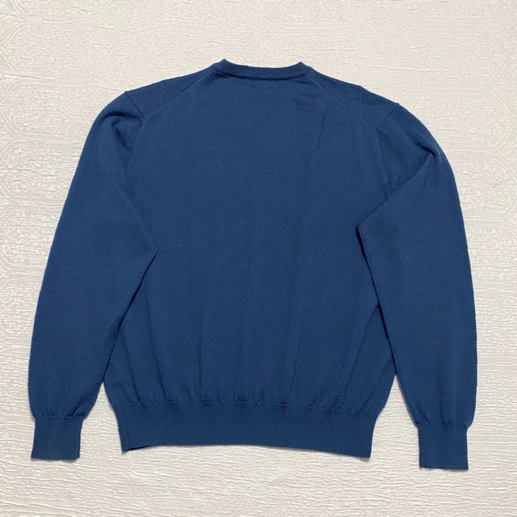 Vintage Patrick Assaraf Linea Rossa Signature Sweater Mens XL Blue V-Neck Argyle Pullover Long Sleeve Knit Size US XL / EU 56 / 4 - 4 Thumbnail