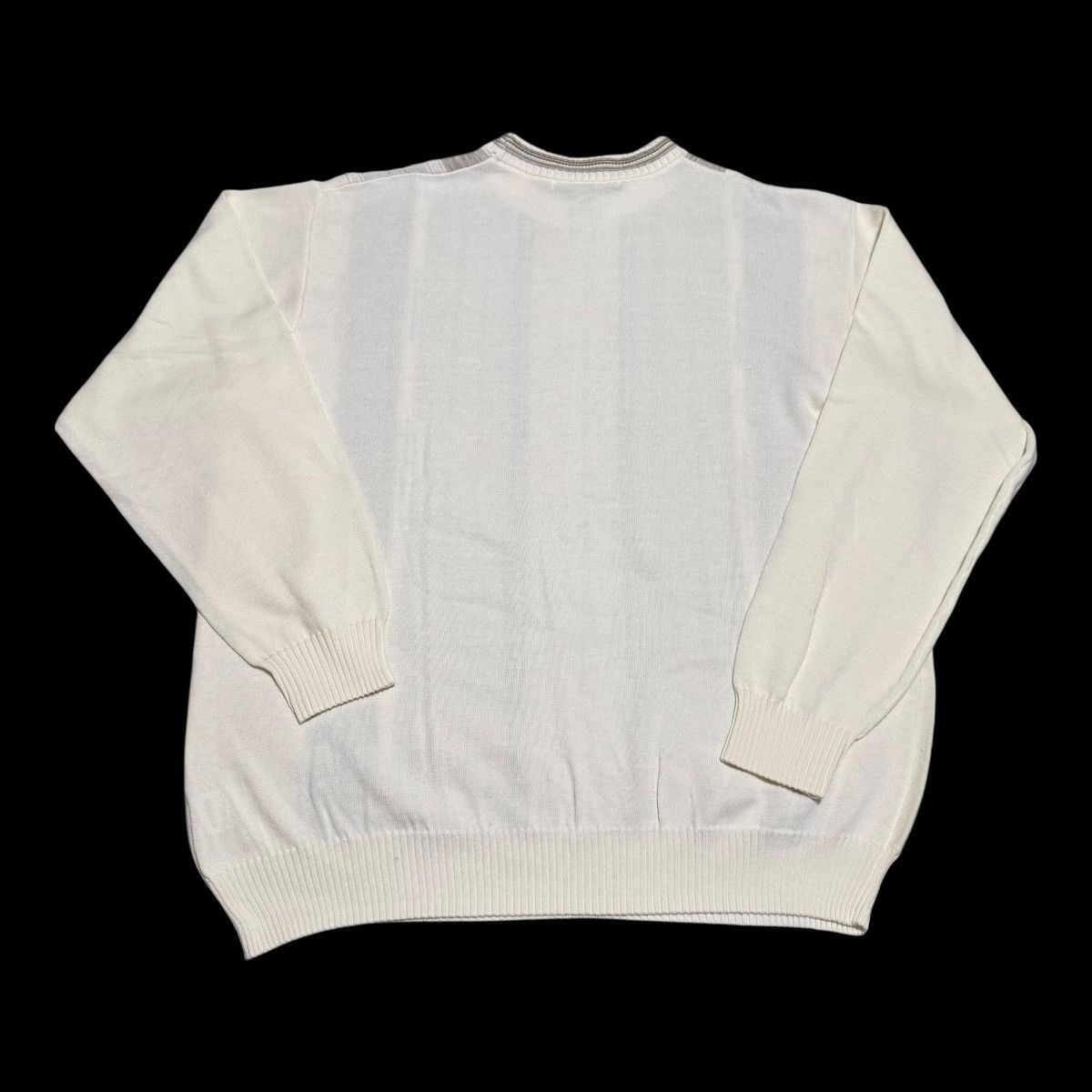 Pronto Uomo Pronto Uomo Multicolor Cable Knit Stained Crewneck Sweater L Size US L / EU 52-54 / 3 - 4 Thumbnail