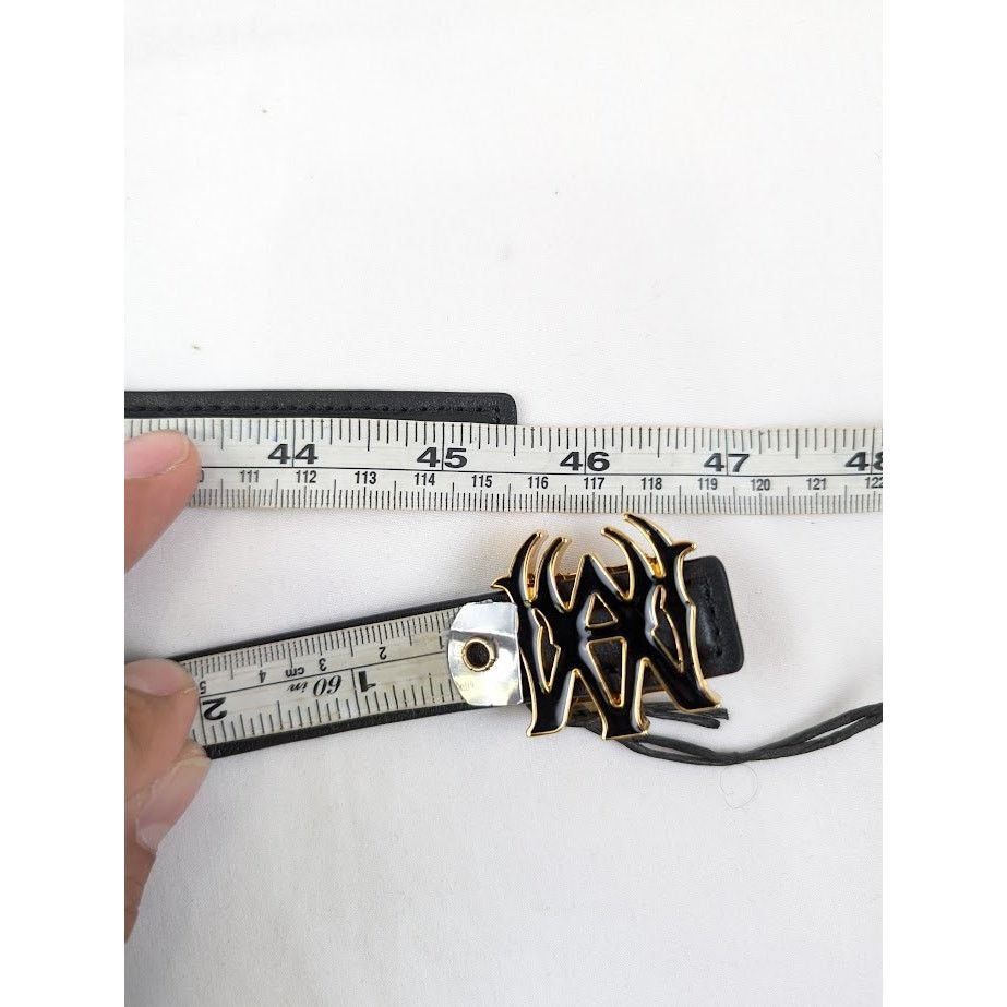 Amiri o1rshd1 Size:100 / Nappa "MA" 2CM Belt in Black Size 40 - 7 Thumbnail