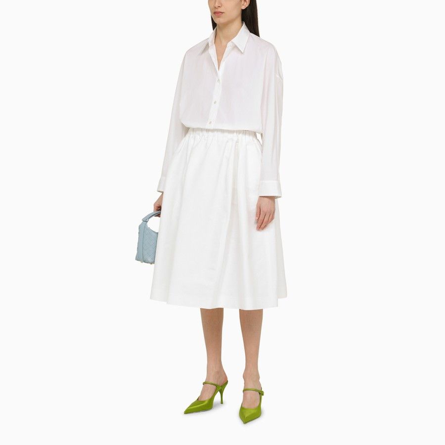 Marni o1d2blof0824 Cotton Skirts in White Size 28" / US 6 / IT 42 - 2 Thumbnail
