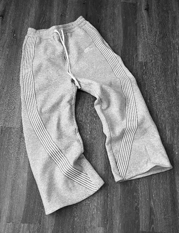 VIBE Hip Hop Elastic Waist Stripes Embroidery Baggy Sweatpants Size US 34 / EU 50 - 4 Thumbnail