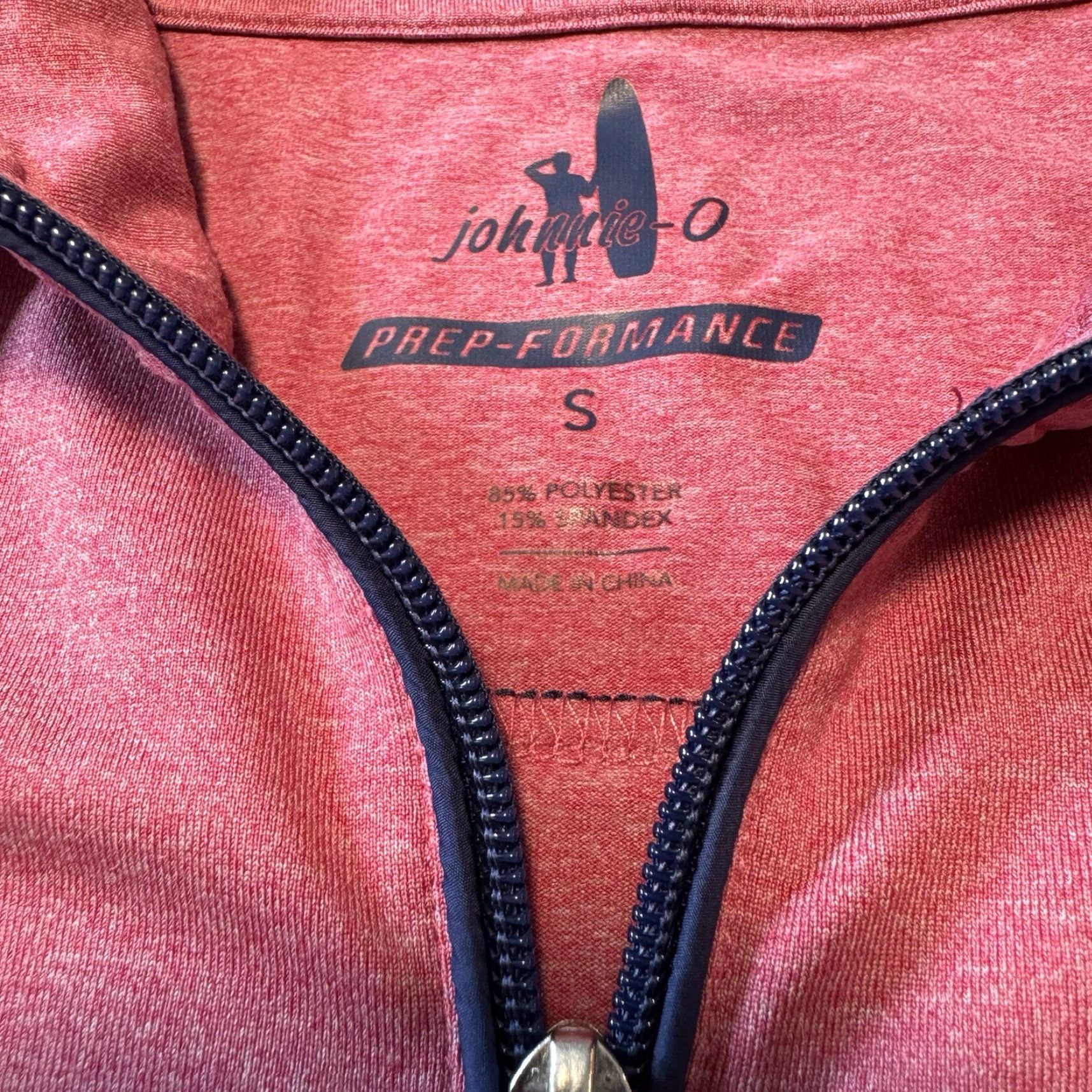 johnnie-O johnnie-O Mens Small Red Prep-Formance 1/4 Zip Long Sleeve Pullover Wild Dunes Size US S / EU 44-46 / 1 - 4 Thumbnail