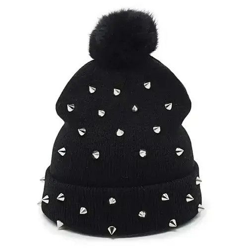 Other Rivet Winter Pompom Beanies Punk Rock Hats Size ONE SIZE - 1 Thumbnail