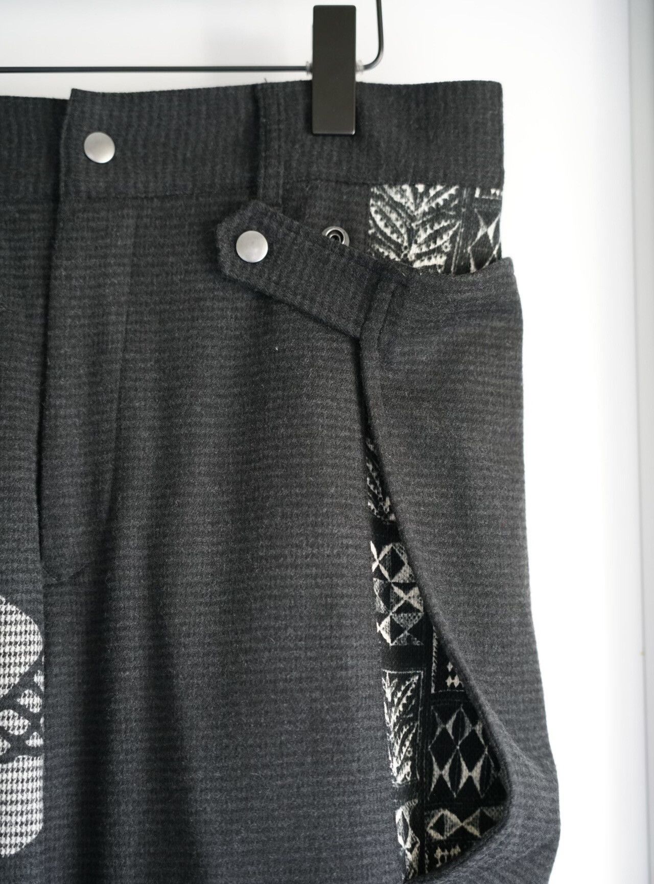 Yohji Yamamoto Yohji Yamamoto 14AW Skull Print Wide-Leg Pants Size US 33 - 3 Thumbnail