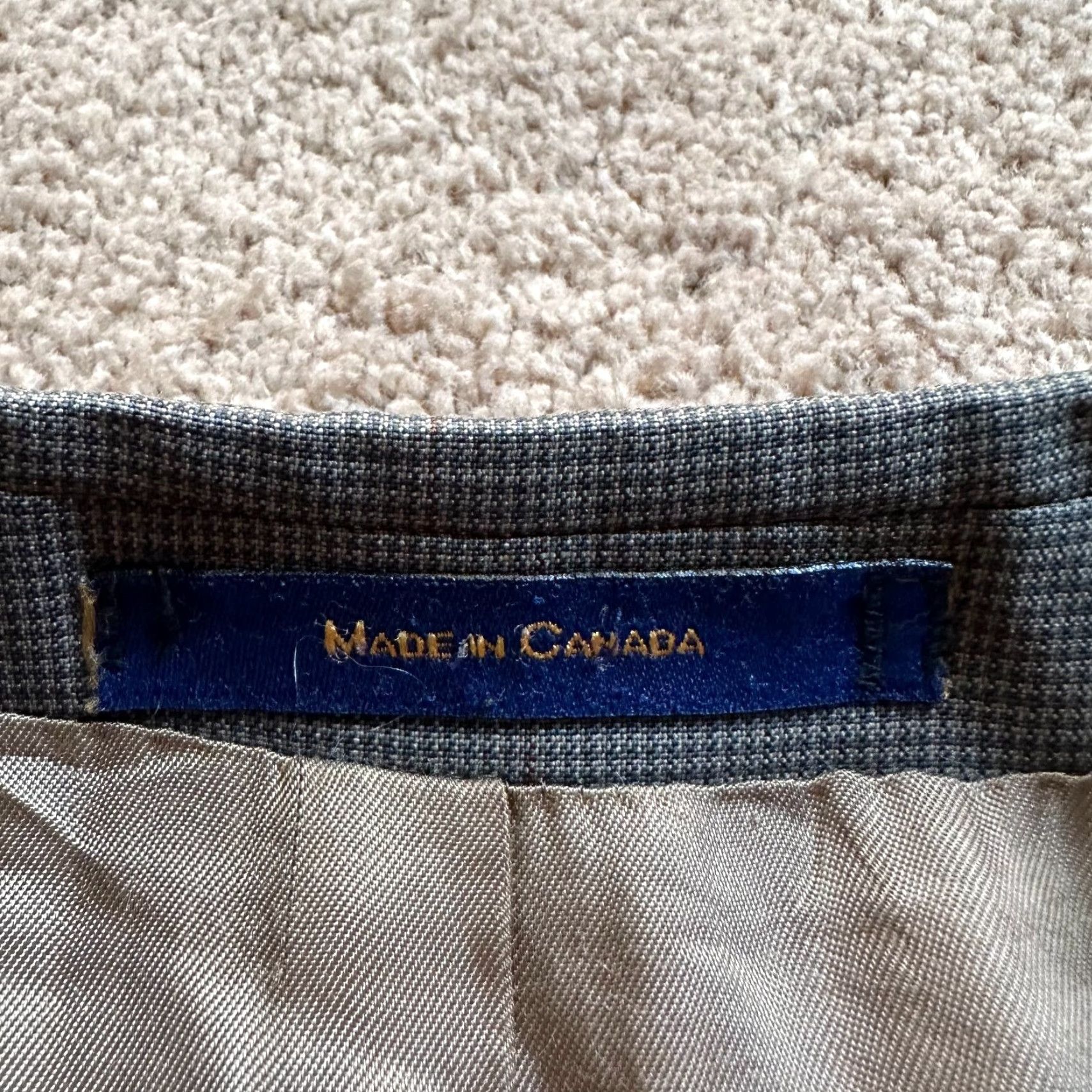 Chaps Chaps Ralph Lauren Blazer Mens 44R Wool Two-Button Notch Gray Solid Jacket Size 44R - 4 Thumbnail