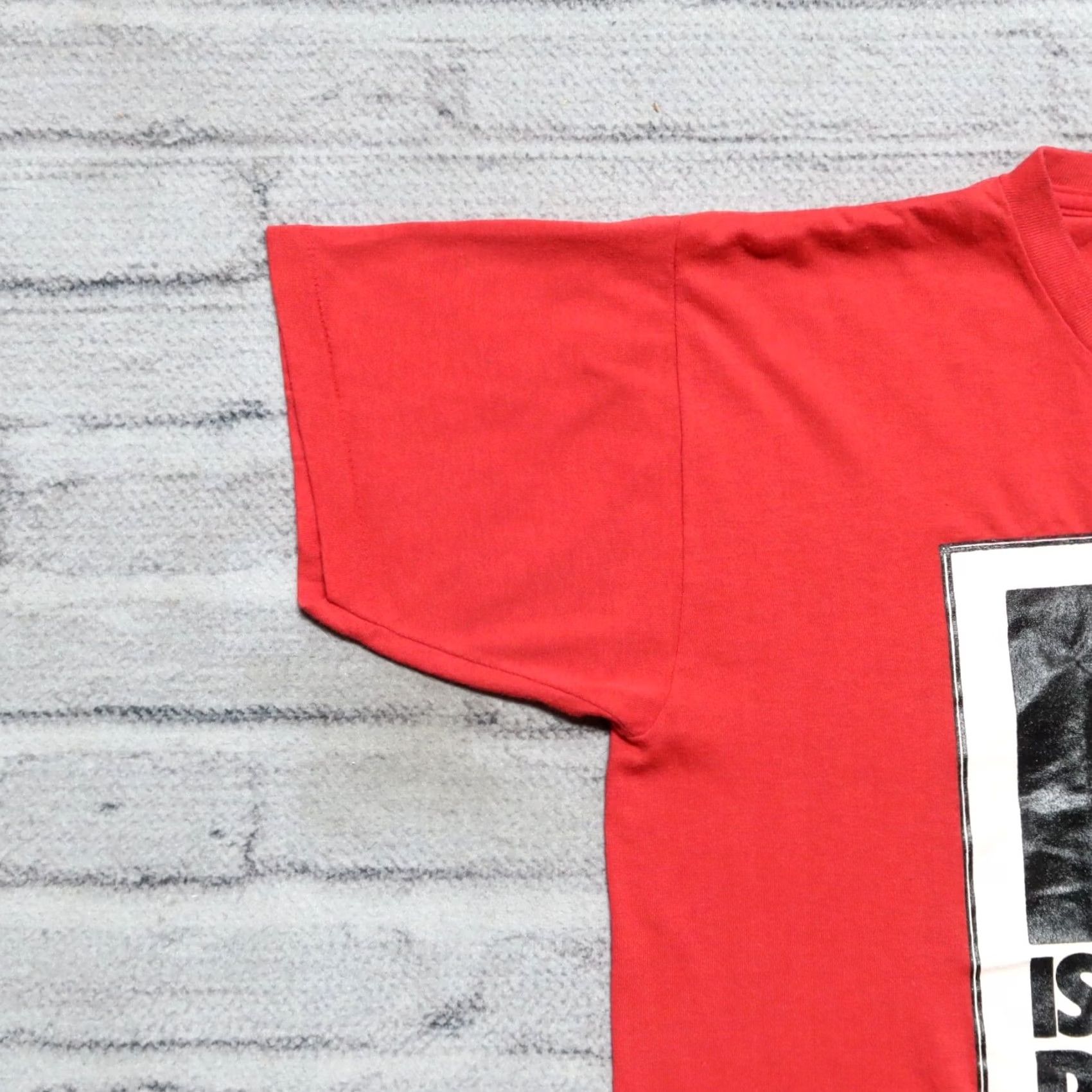 Vintage VINTAGE No is a Nuclear Reaction Shirt Mens L Red 90s Size US L / EU 52-54 / 3 - 4 Thumbnail