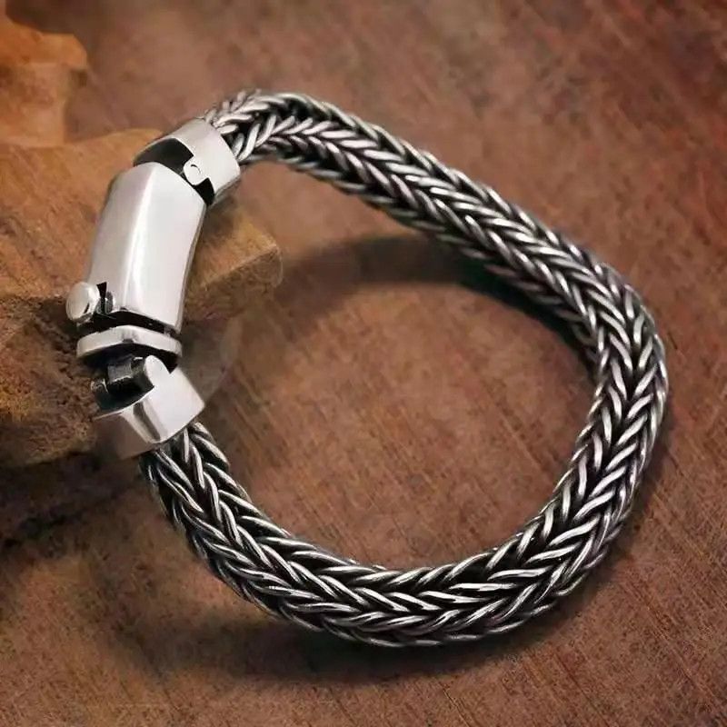 Jewelry × Vintage Hand-Woven Tide Bracelet Retro Style Size ONE SIZE - 1 Thumbnail