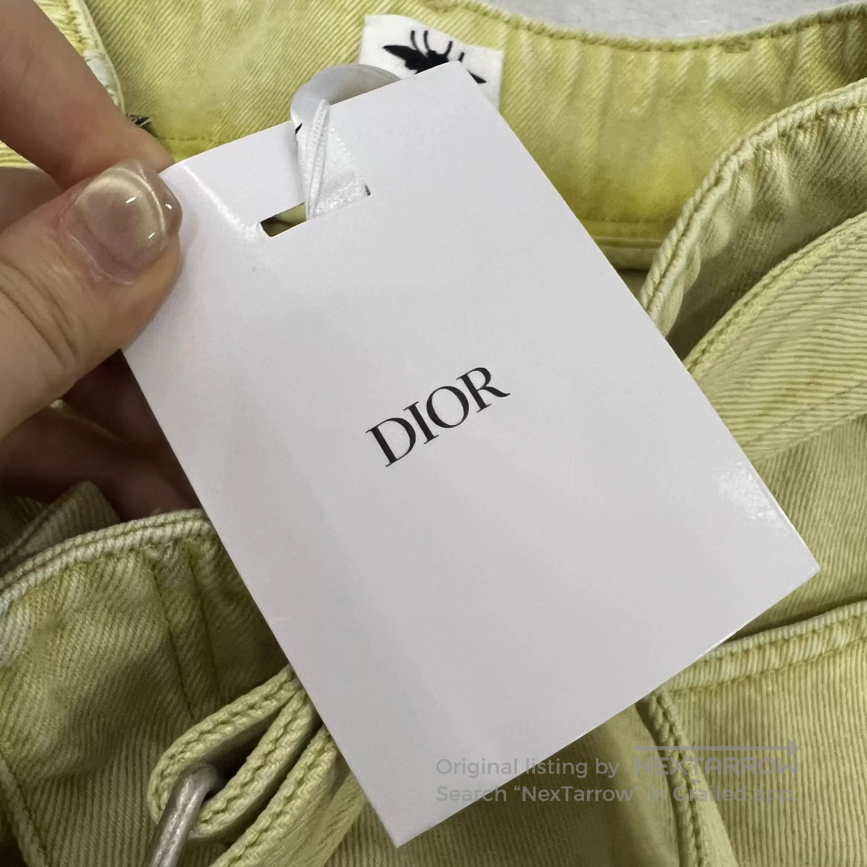 Dior Dior Yellow Belt Denim Shorts. Size 35" - 4 Thumbnail