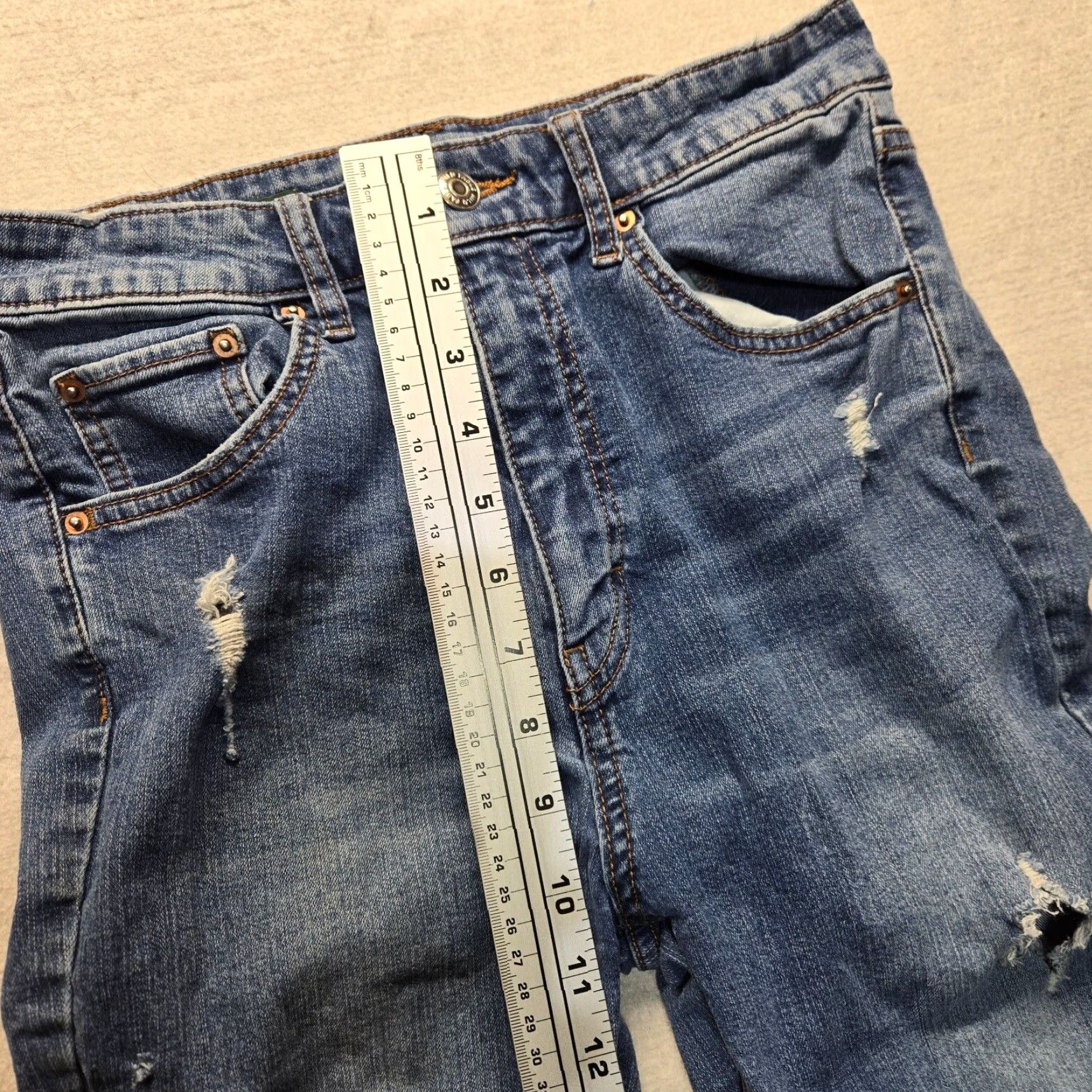Vintage WILD FABLE Highest Rise Skinny Blue Jeans Denim Pants Adult Women's Size 10 Size 32" / US 10 / IT 46 - 6 Thumbnail