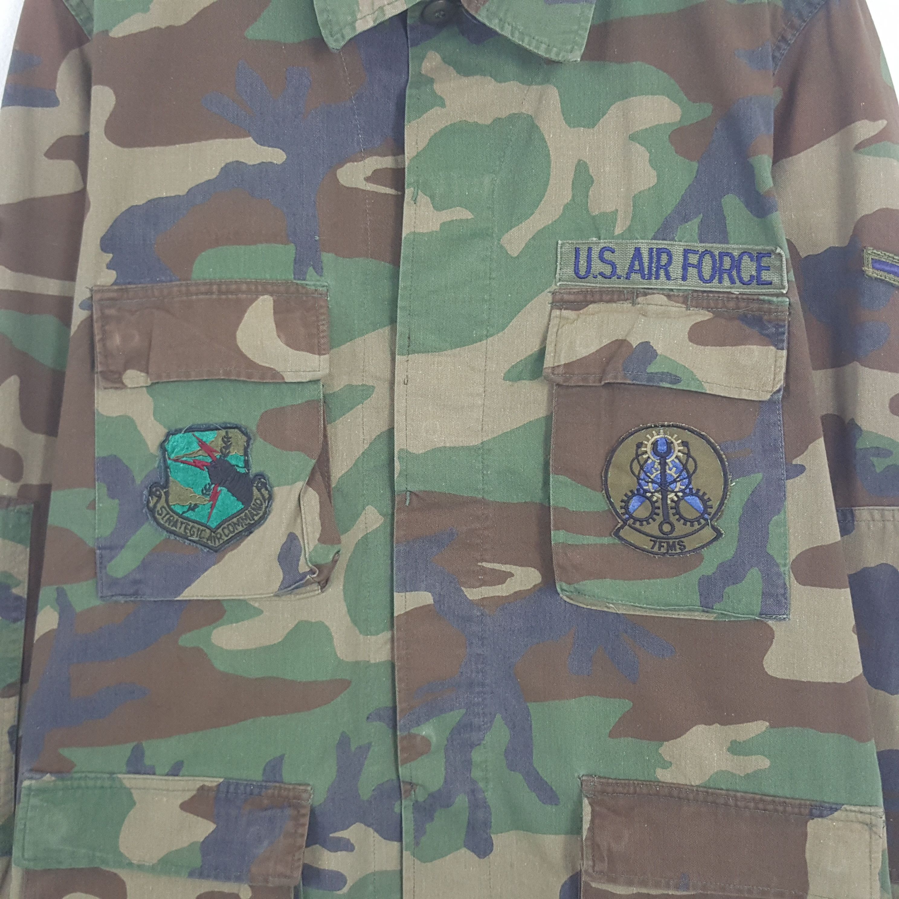 Vintage Vintage US Air Force Military Camo Custom Art Jacket Size US L / EU 52-54 / 3 - 3 Thumbnail