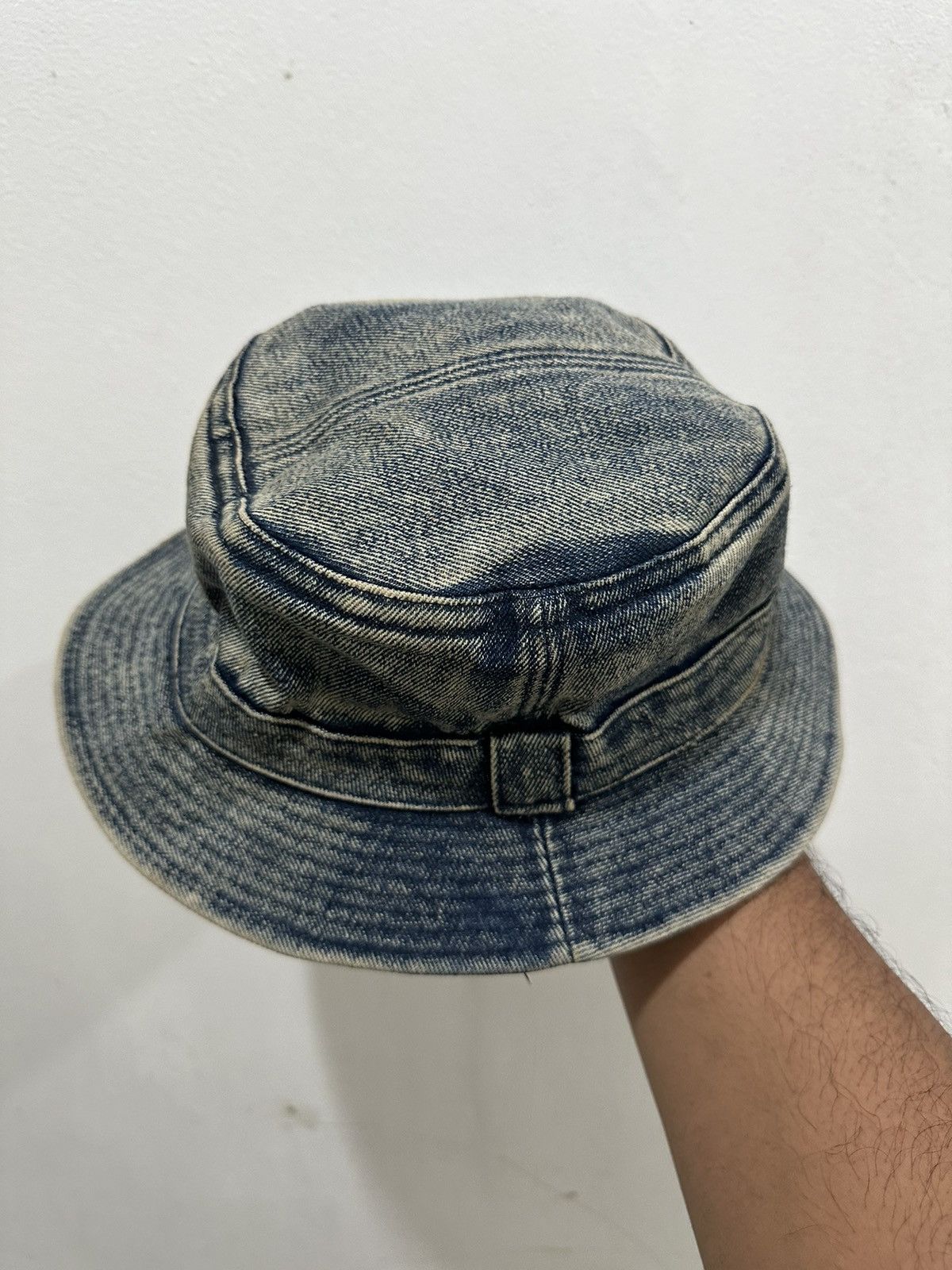 Vintage Distress Pocket Denim Bucket Hat Size ONE SIZE - 4 Thumbnail
