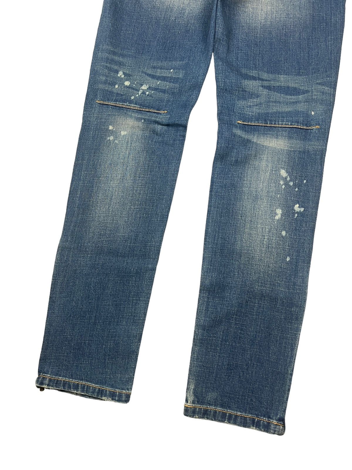 Number (N)ine Number (N)ine Leg Zipper Distressed Denim Size US 33 - 7 Thumbnail