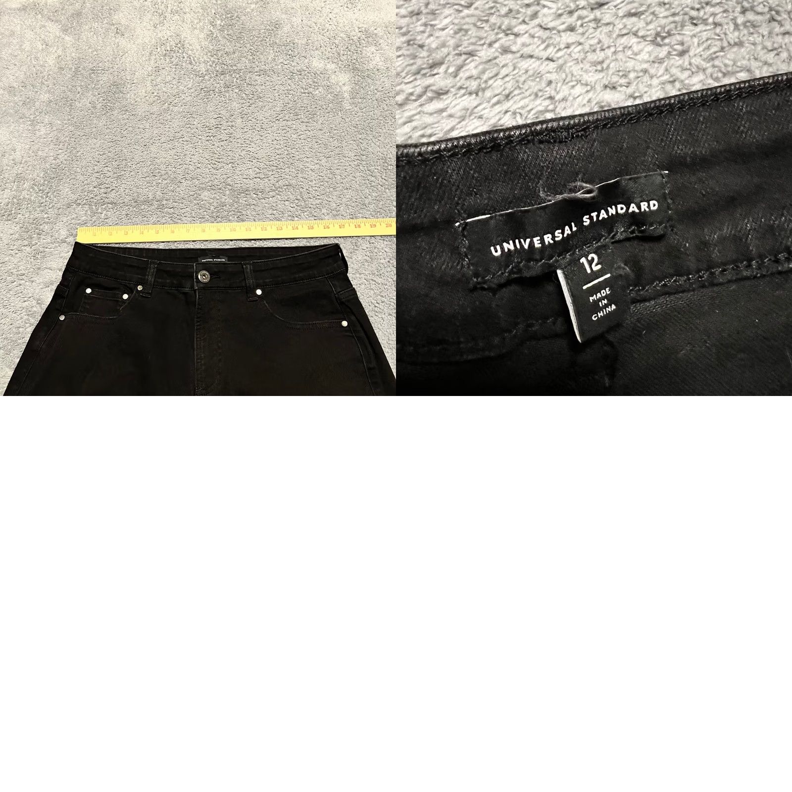 Vintage Universal Standard Womens 12 Black Jean Shorts Stretch Denim Bermuda Size 34" / US 12 / IT 48 - 8 Thumbnail
