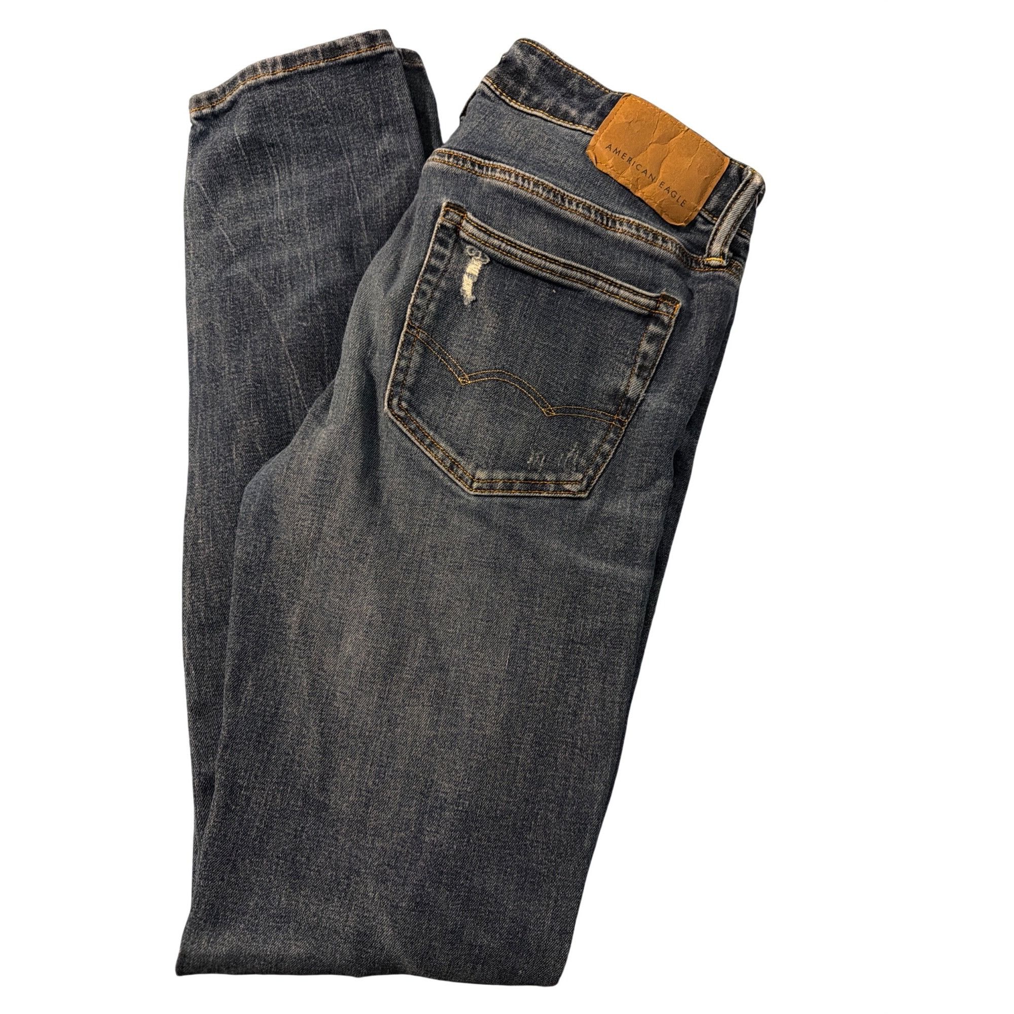 American Eagle Outfitters American Eagle Airflex+ Distressed Skinny Jeans Mens Size 32 Size US 32 / EU 48 - 4 Thumbnail