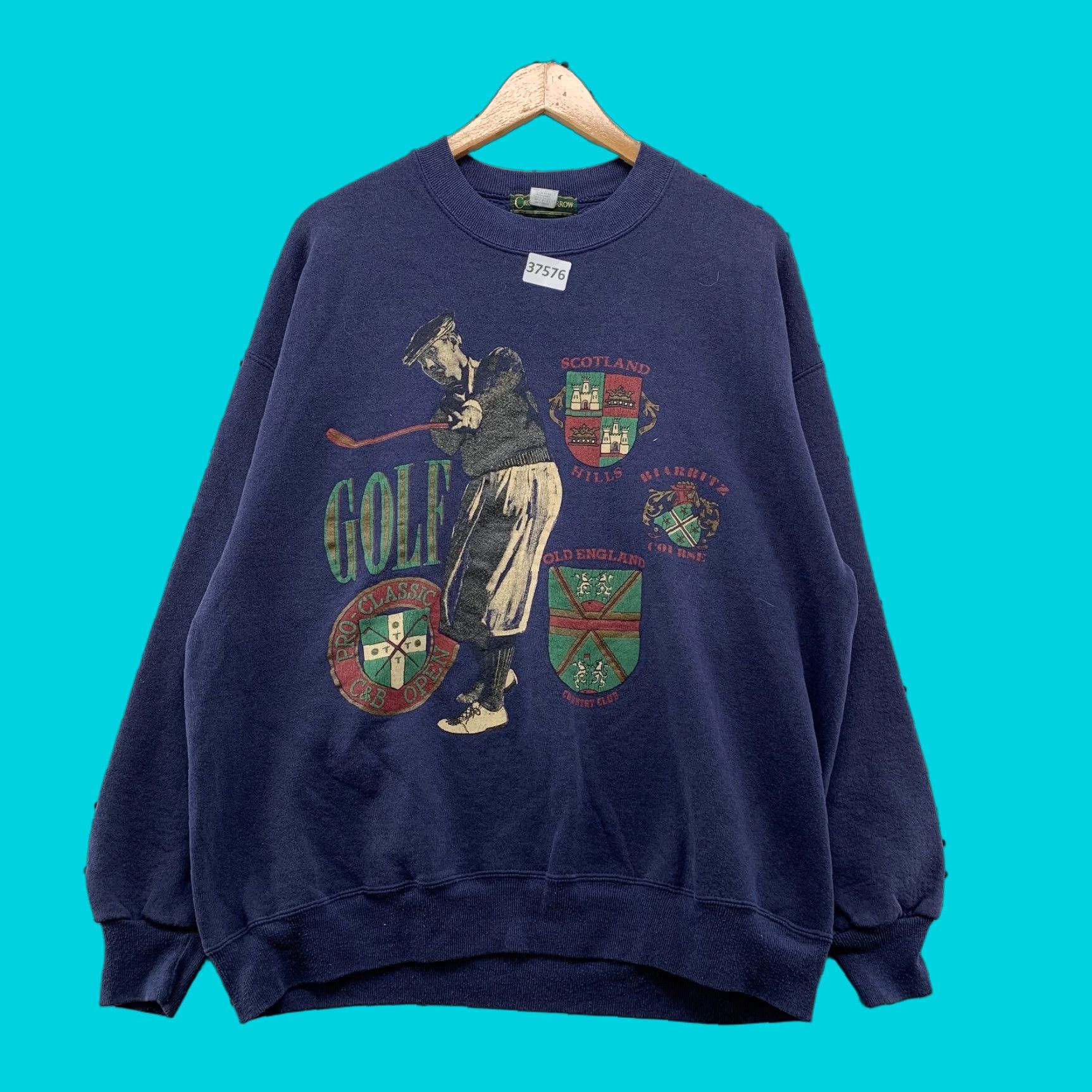 Croft & Barrow VINTAGE Croft & Barrow Sweatshirt Mens XL Blue Golf Graphic Crewneck USA 90s Pullover Sweatshirt Mens Size US XL / EU 56 / 4 - 1 Thumbnail