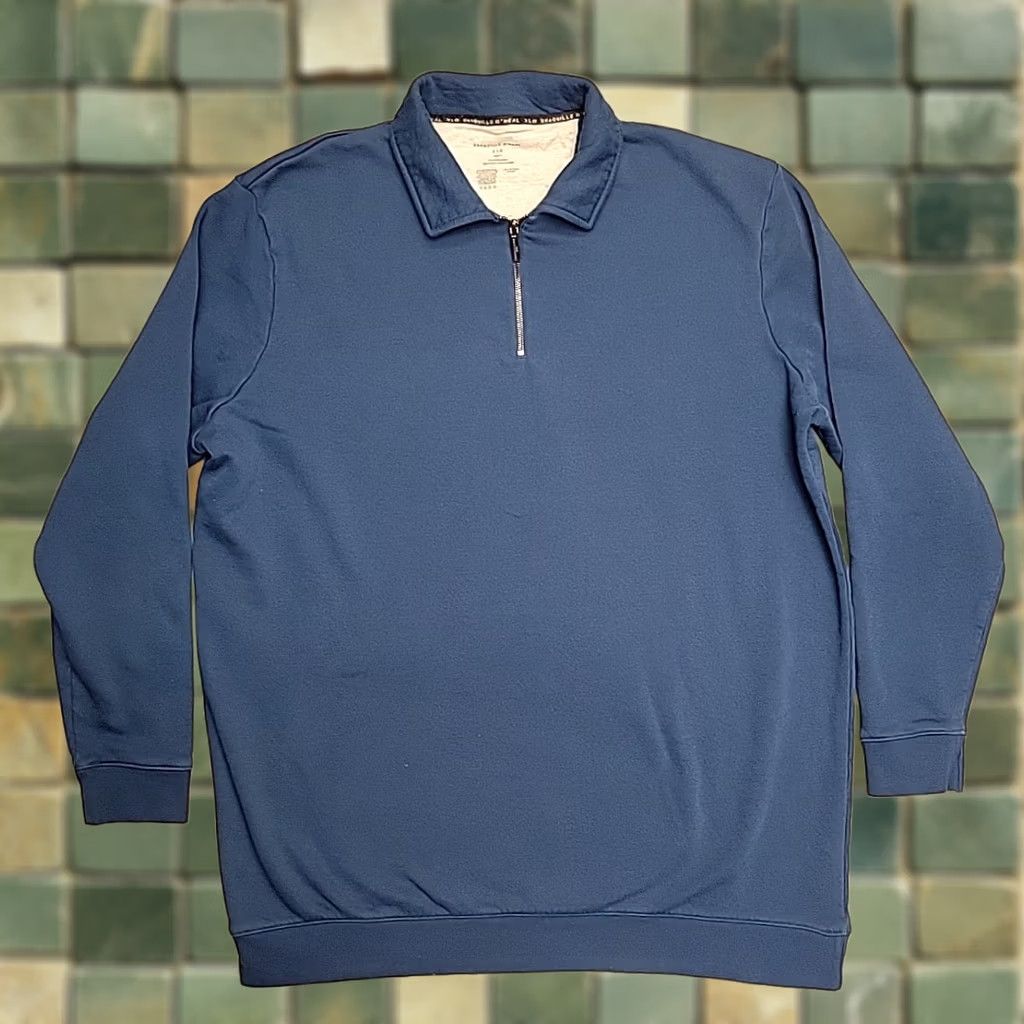 Vintage Shaquille O'Neal 1/4 Zip Sweatshirt Mens 2XL Tall Blue Pullover Fleece Sweater Sweatshirt Size US XXL / EU 58 / 5 - 1 Thumbnail