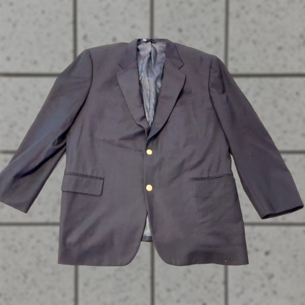 Brooks Brothers Brooks Brothers Jacket Blazer 46R Navy Blue Wool Single-Breasted 2-Button Front Size 46R - 1 Thumbnail