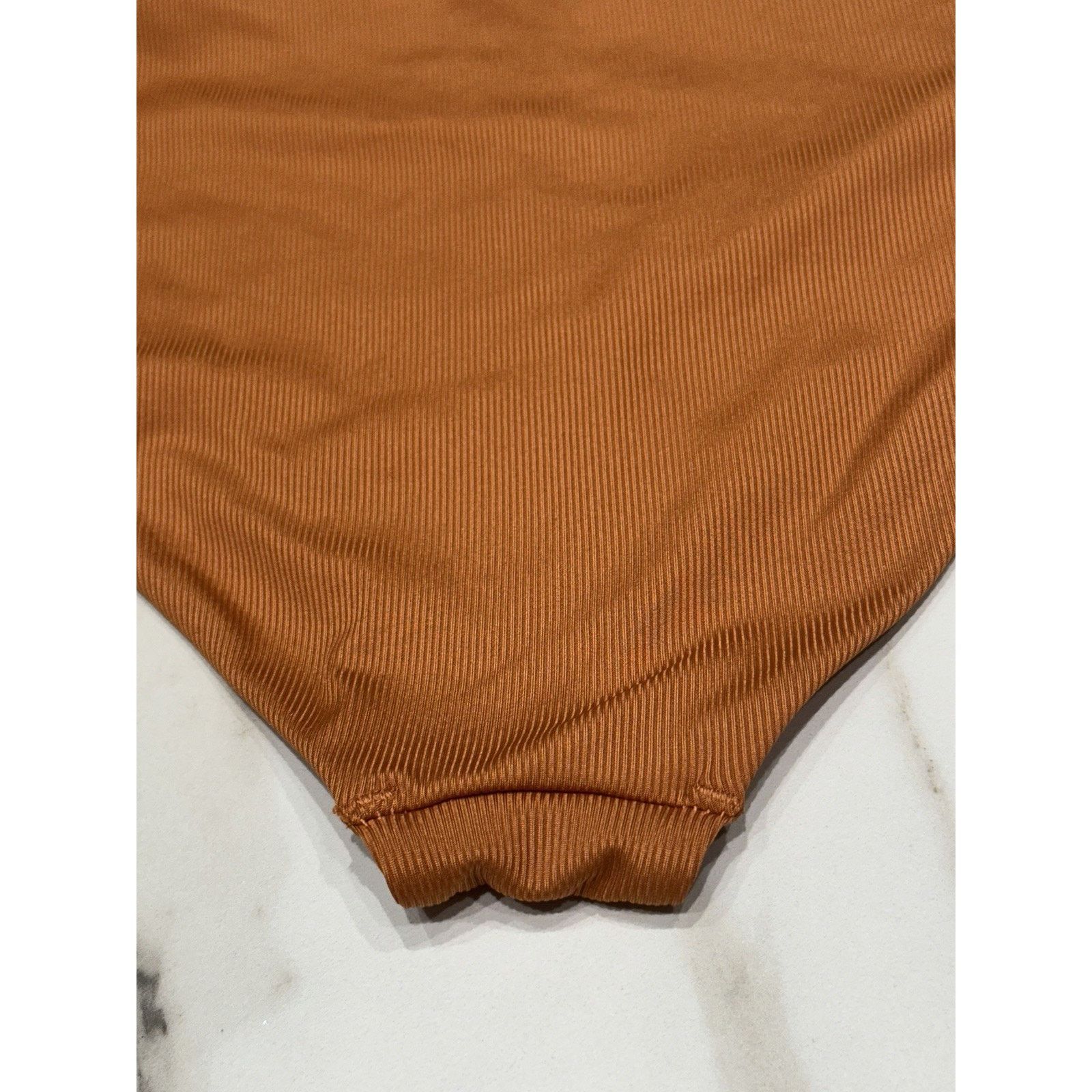 Primark Primark Ribbed Dark Orange High Cut Bikini Bottoms, Size 2 Size ONE SIZE - 9 Thumbnail