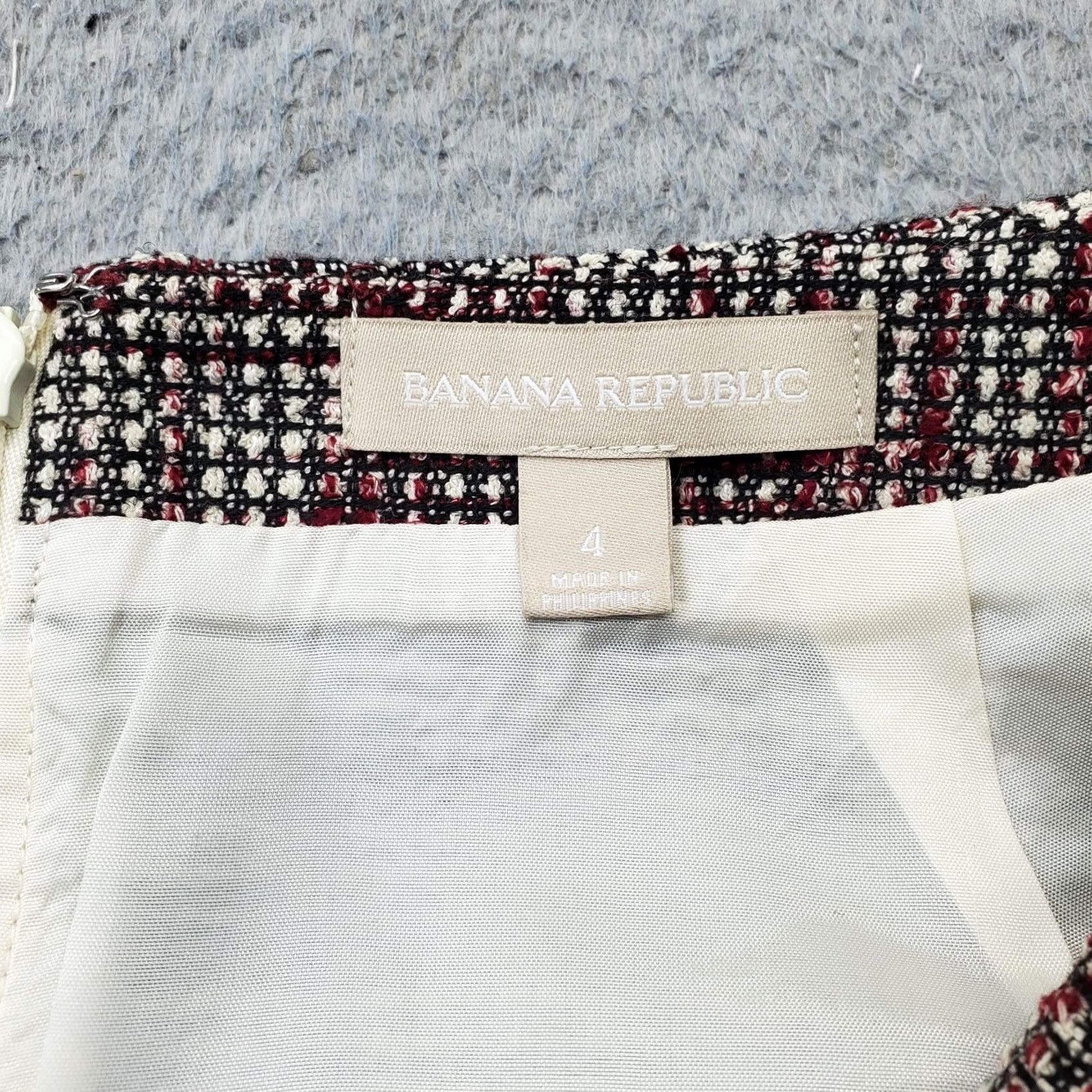 Banana Republic Banana Republic Skirt Womens 4 Mini Tweed Lined Back Zip Patterned Multicolor Summer Casual Womens Size 4 Size 27" / US 4 / IT 40 - 5 Thumbnail