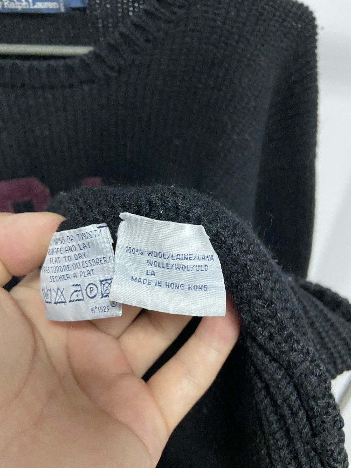 Polo Ralph Lauren × Vintage Polo Ralph Lauren sweater Knitted vintage Big Logo Wool Size US XXL / EU 58 / 5 - 7 Thumbnail