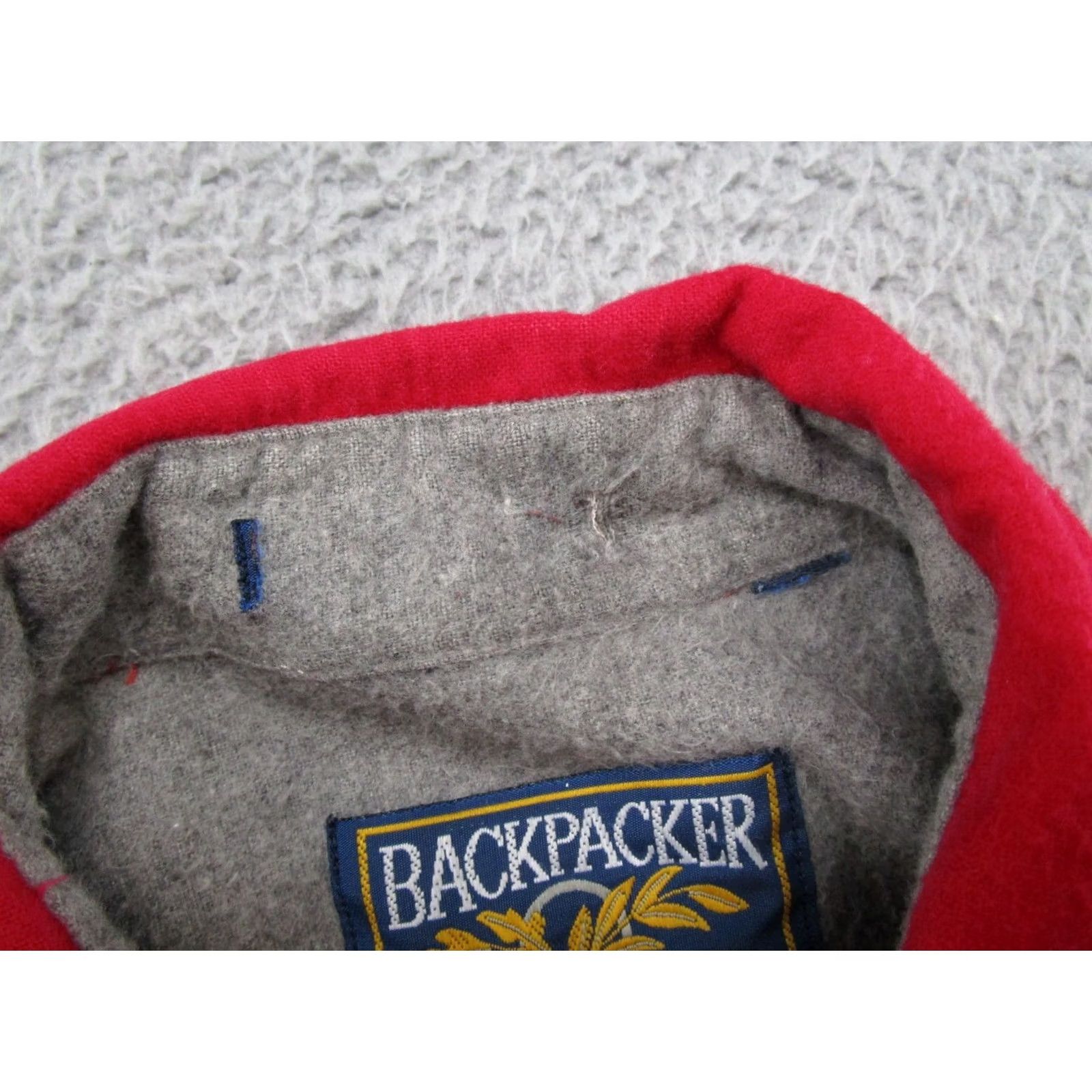 Vintage Backpacker VTG 90's Red Chamois Button Up Flannel Shirt Heavy LS Outdoor Read Shirt Mens L Red Flannel Button-Up Outdoor Vintage non Size US L / EU 52-54 / 3 - 2 Thumbnail