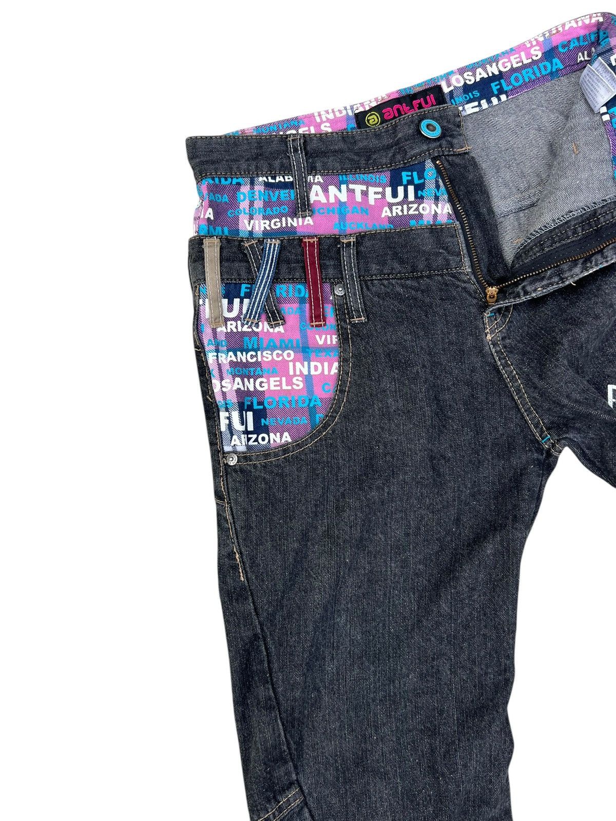 Vintage Double Waist Antfui Multiple Colour Denim Jeans Size US 29 - 8 Thumbnail