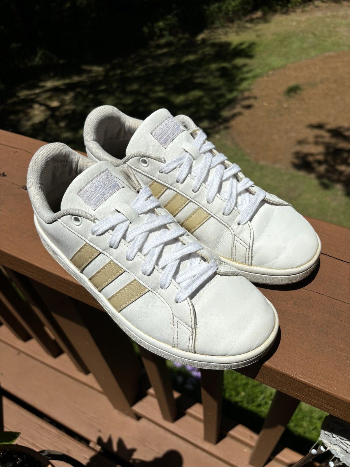 Adidas Adidas Cloudfoam Advantage Neo White Iridescent Sneakers Grailed