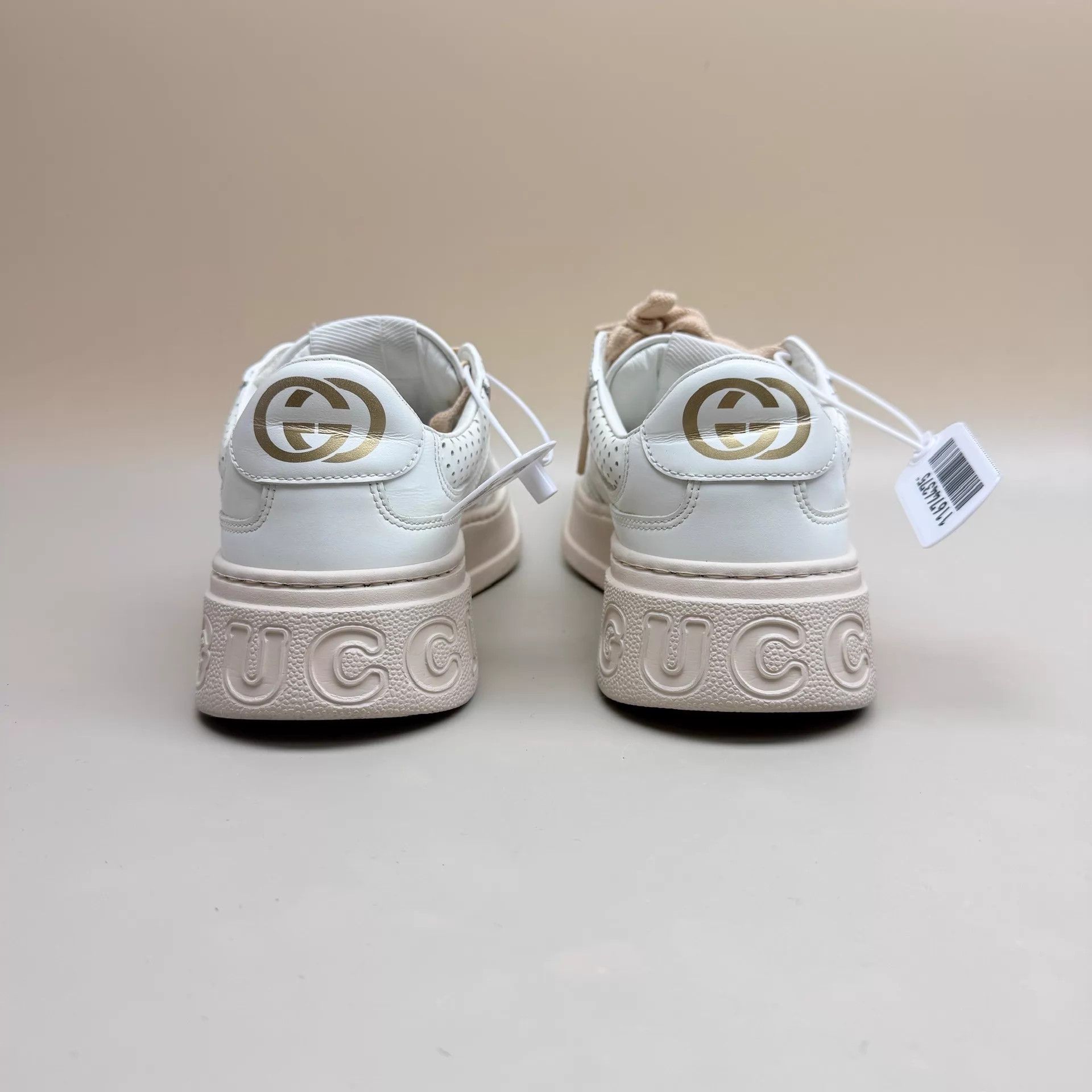 Gucci GUCCI White Pink Double G Creme Women's 35 99 New Size US 4.5 / IT 34.5 - 3 Thumbnail