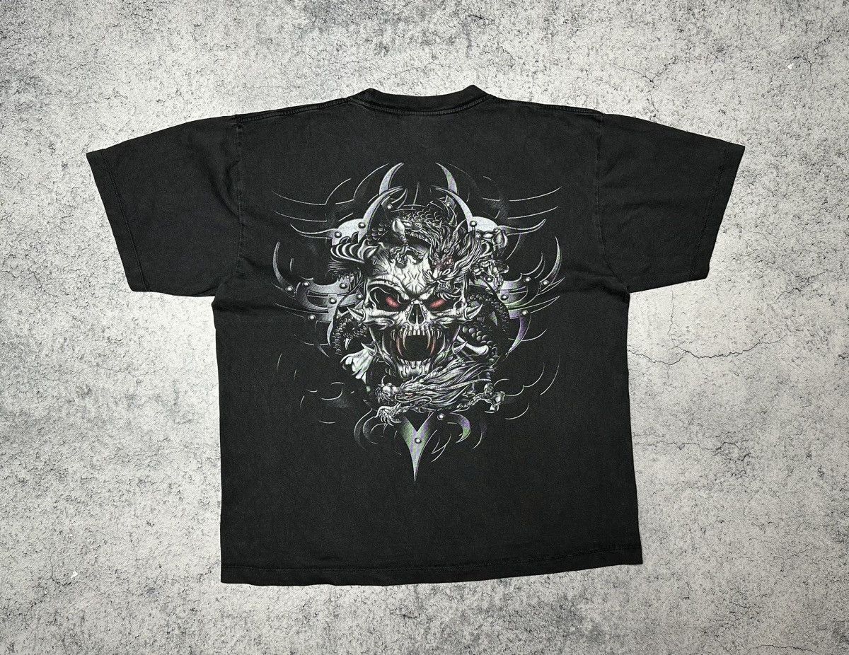 Affliction Vintage Rock Glow in the Dark Skull T-Shirt Size US M / EU 48-50 / 2 - 9 Thumbnail