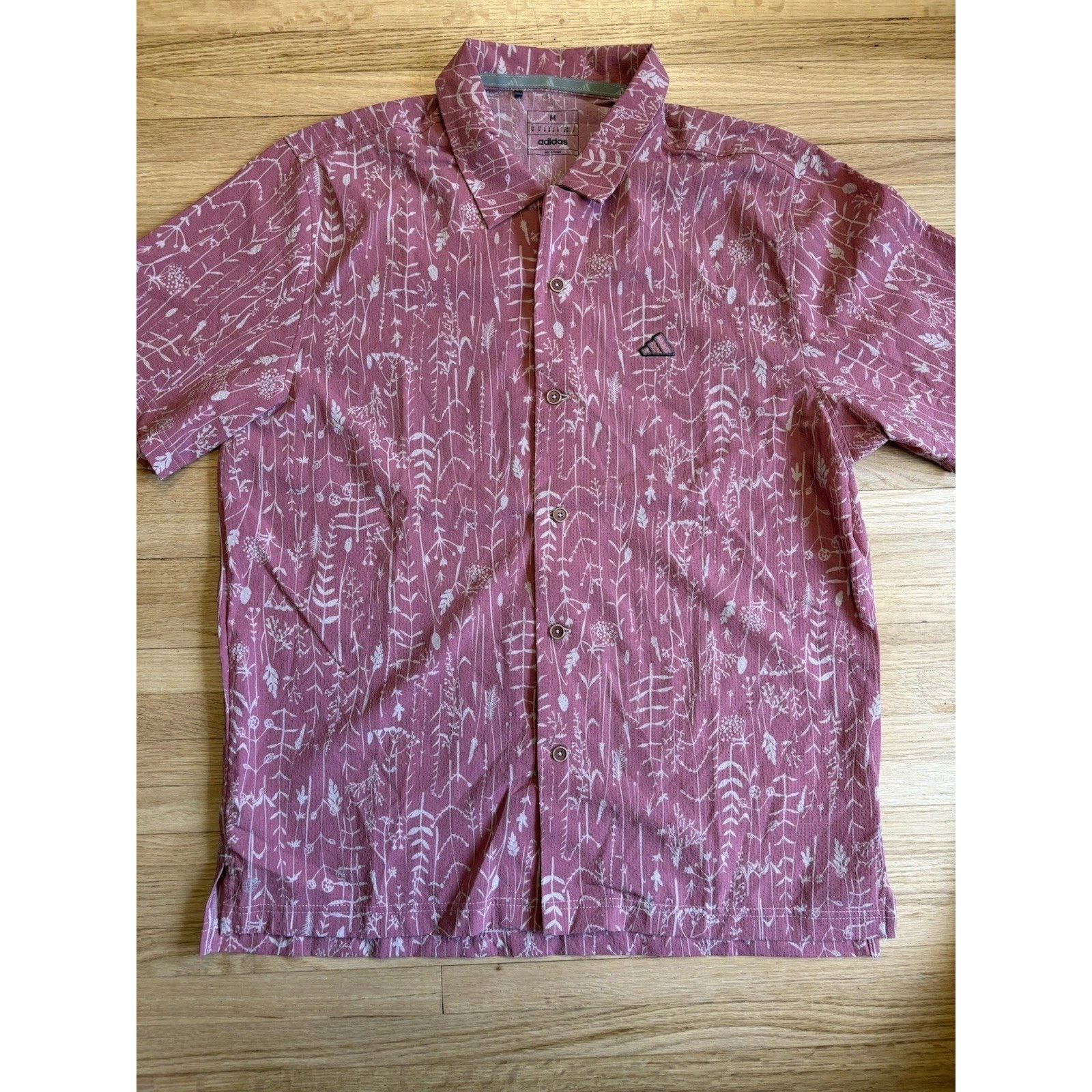 Adidas Adidas Shirt Men Medium Red Originals Aloha Hawaiian Floral Size US M / EU 48-50 / 2 - 3 Thumbnail