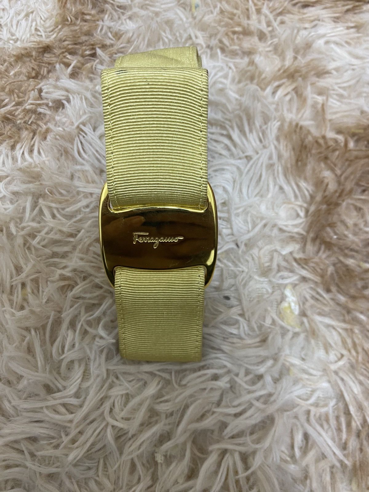 Salvatore Ferragamo Salvatore Ferragamo Vara Bow Belt Yellow Gold Buckle - Size ONE SIZE - 1 Thumbnail