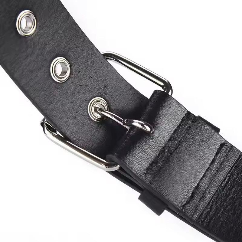 Leather Vintage Star Rivet Belt Size ONE SIZE - 5 Thumbnail