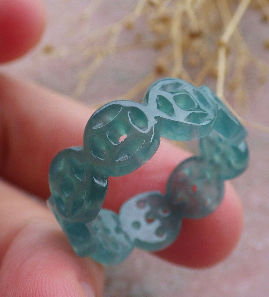 Other 108635 VS Certified Jadeite Jade Ring OLD Money Circle NO.9 Size ONE SIZE - 5 Thumbnail
