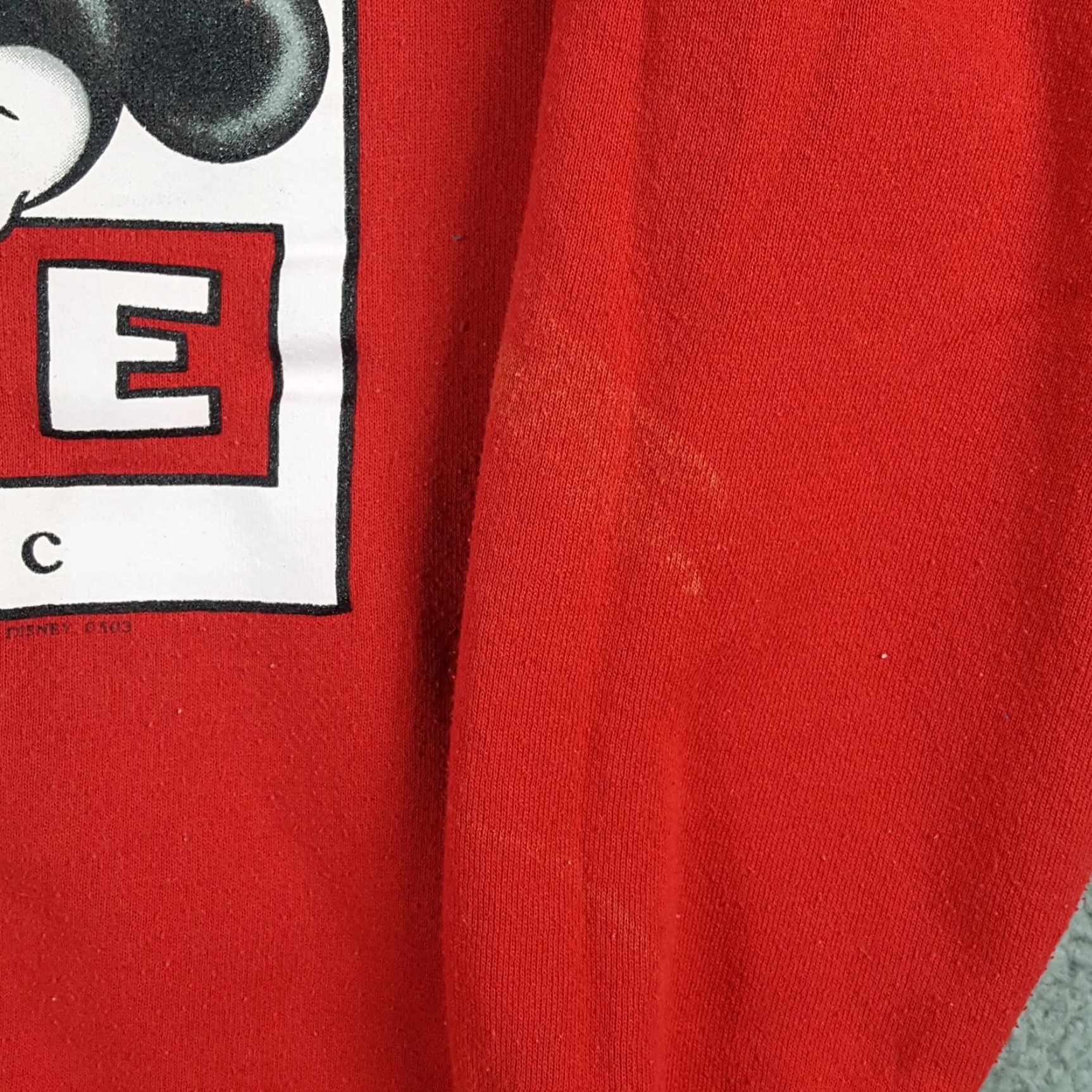 Disney VINTAGE Disney Mickey Mouse Sweatshirt Mens XL Pullover Crewneck 90s Red Cartoon Fleece Graphic Print Grunge Style Size US XL / EU 56 / 4 - 3 Thumbnail