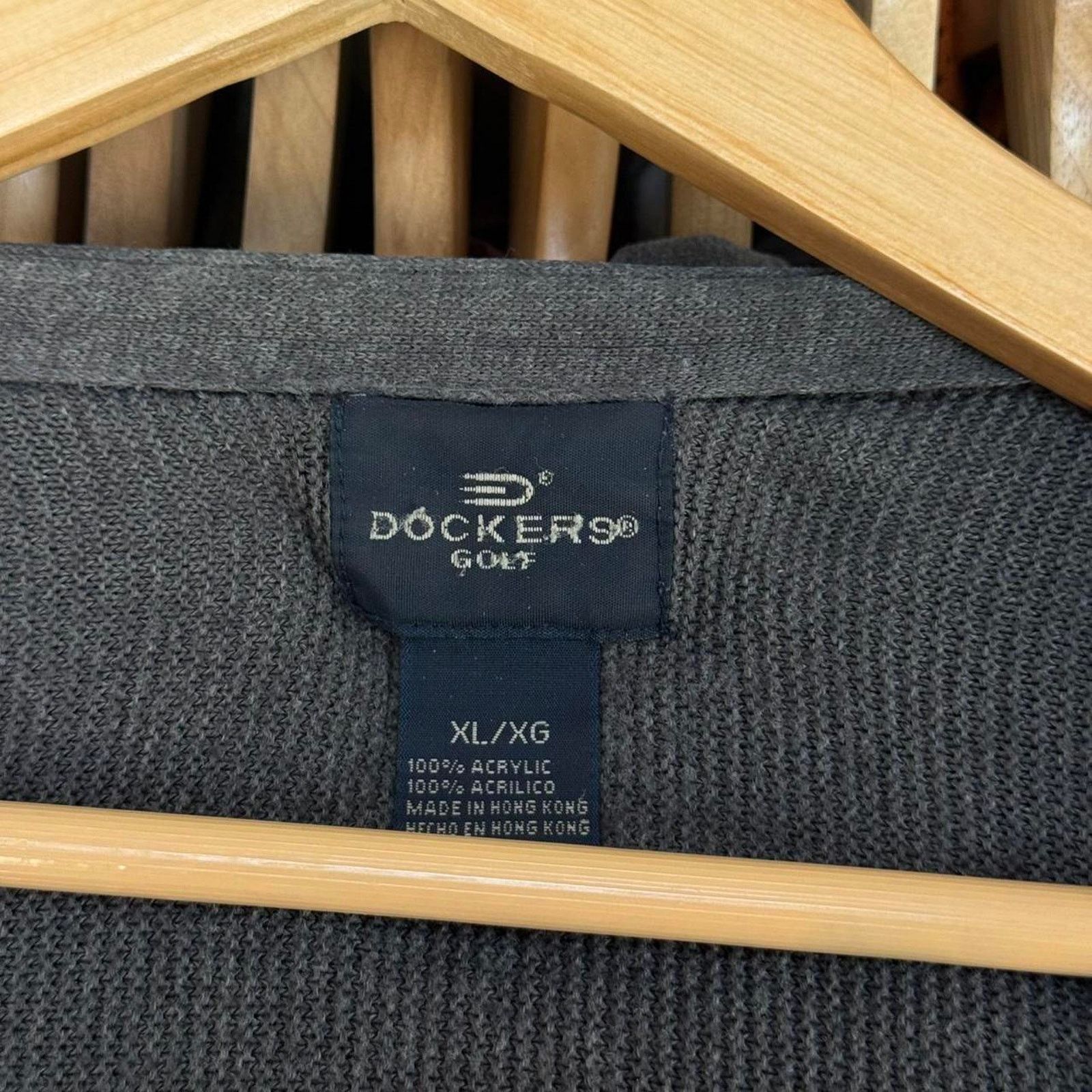 Dockers Vintage Dockers Golf Cardigan in Charcoal Grey Grunge Style Size US XL / EU 56 / 4 - 6 Thumbnail