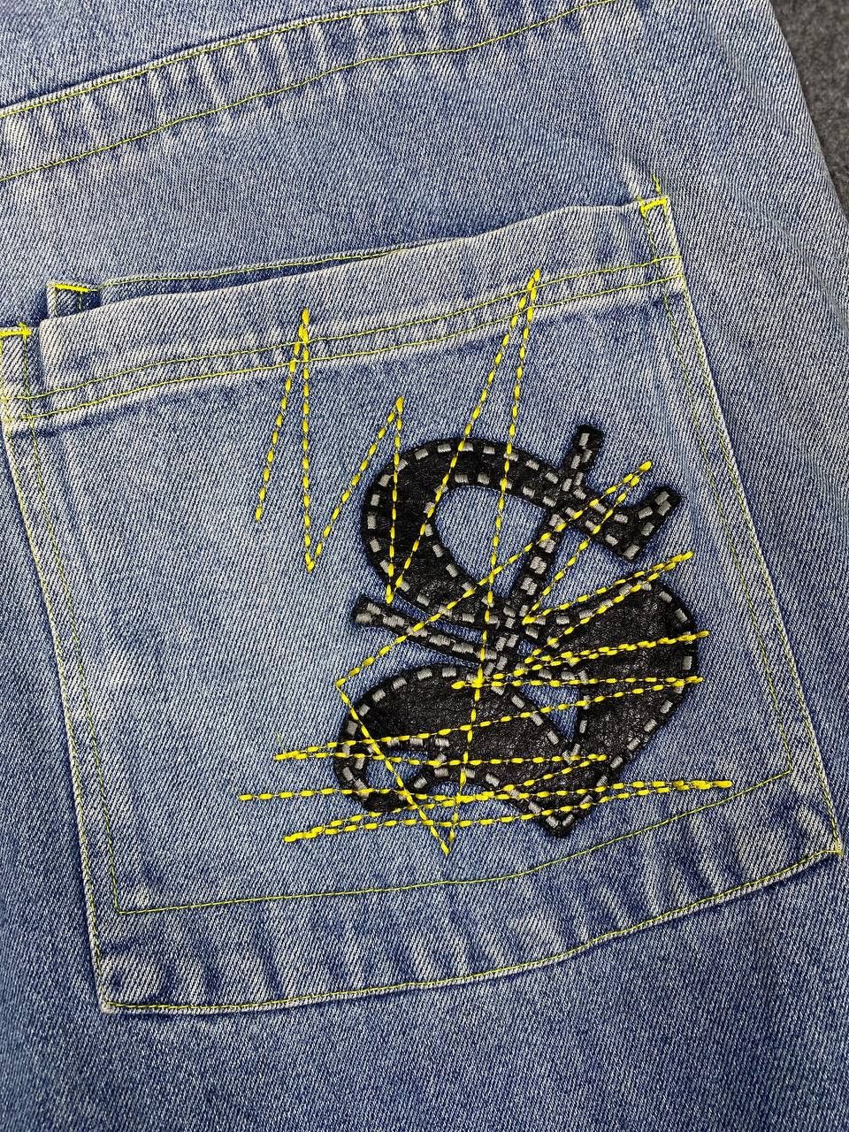 Japanese Brand vintage soul usa baggy denim nice design Size US 44 / EU 60 - 4 Thumbnail