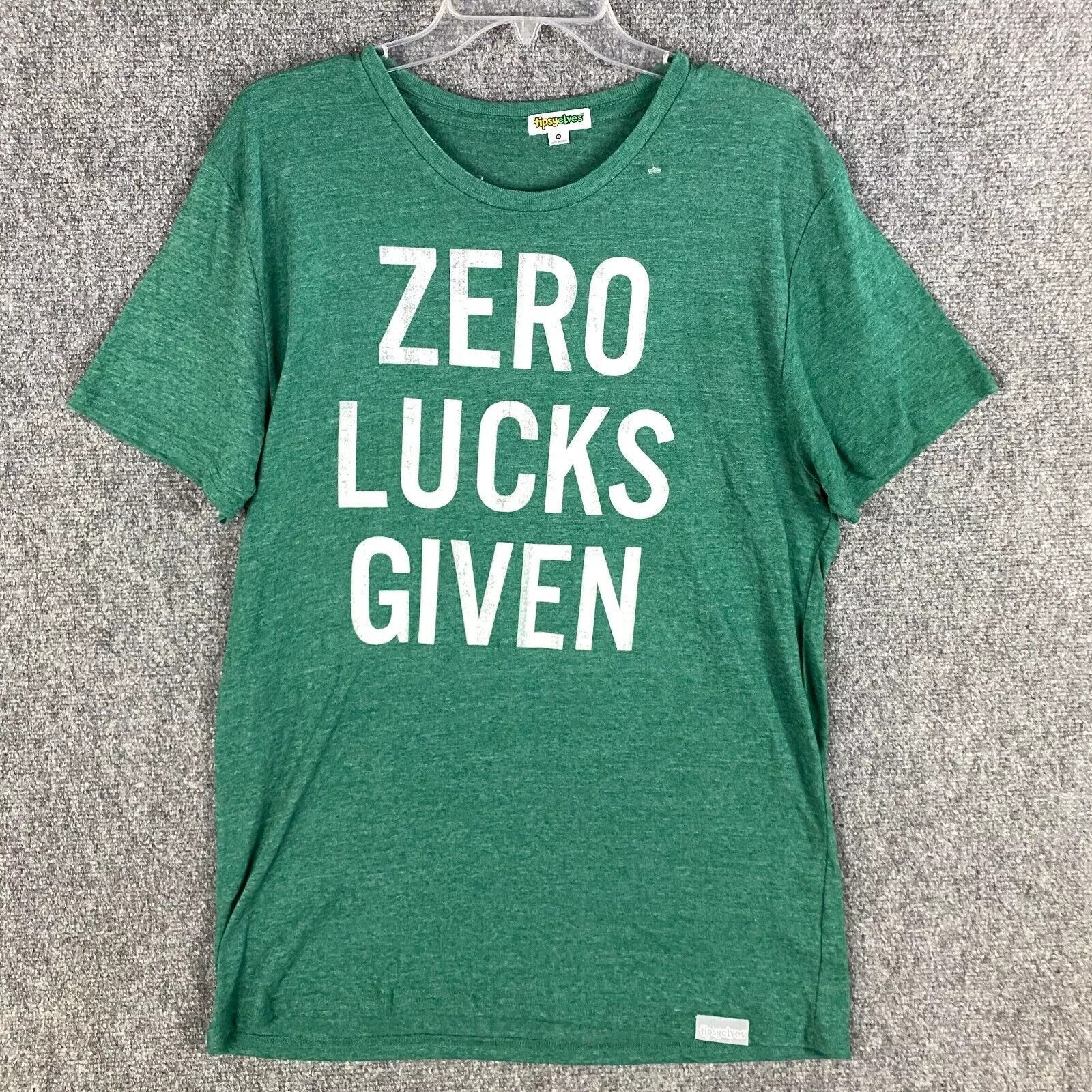 Tipsy Elves Tipsy Elves T-Shirt Men's XL Short Sleeve Zero Lucks Given Size US XL / EU 56 / 4 - 1 Thumbnail