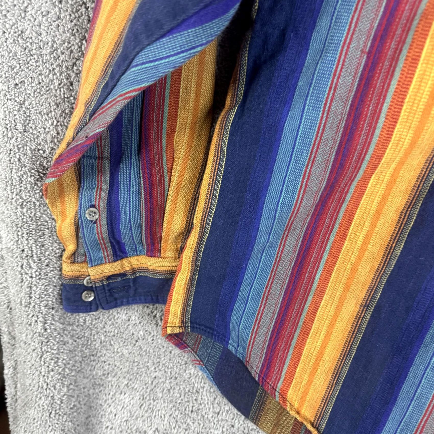 Wrangler Wrangler Shirt Mens 15.5x35 Stripe Cowboy Cut Button Front Western Size US M / EU 48-50 / 2 - 2 Thumbnail