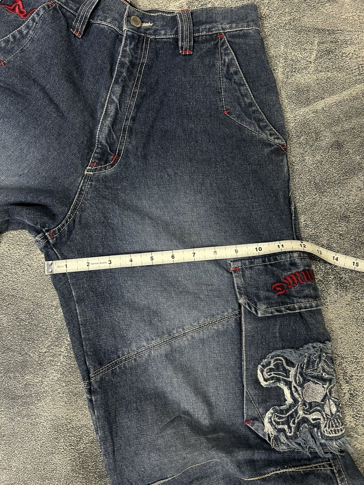 DrunknMunky Y2k Vtg Drunknmunky Baggy Jeans Embroidered Skull Size US 28 / EU 44 - 13 Thumbnail